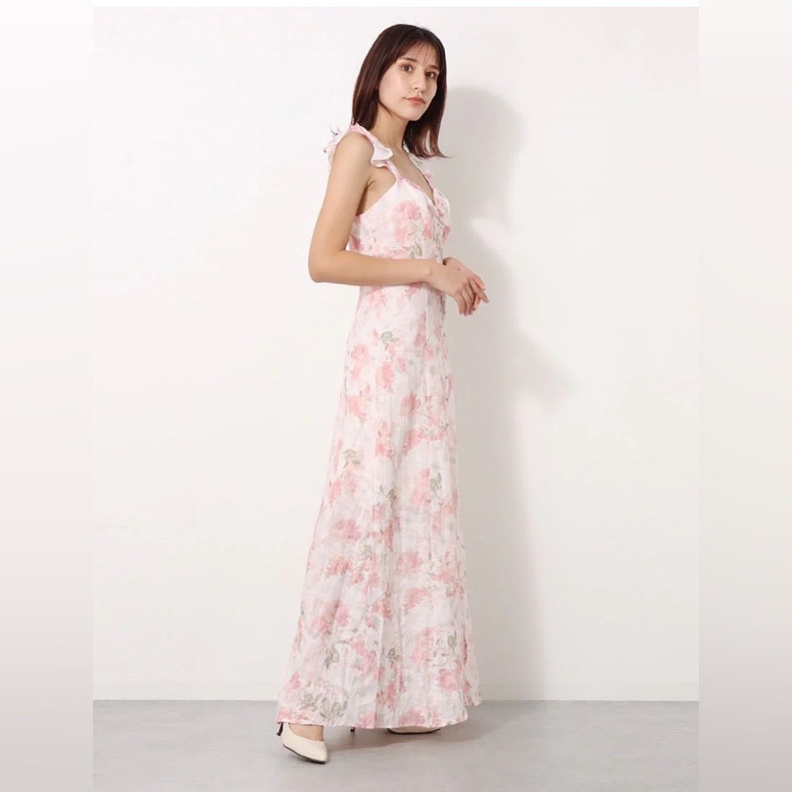 Other New Elegant Floral Dress in Pink and White size 2 Size XS / US 0-2 / IT 36-38 - 5 Thumbnail