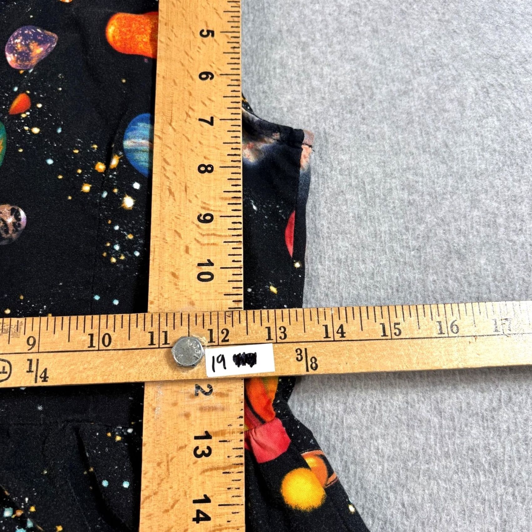 Vintage Retrolicious Dress Womens Small Black Space Planets Sleeveless Fit & Flare Pockets Size S / US 4 / IT 40 - 7 Thumbnail