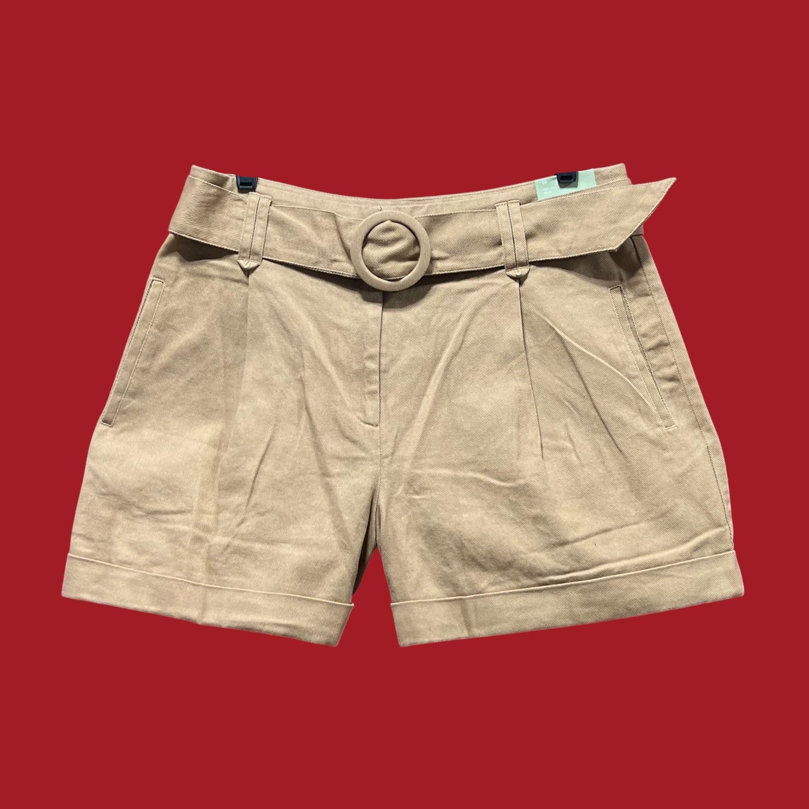 Other Ryegrass - Women's Mid-Rise Pleated Short - Brown - 10 Size 32" / US 10 / IT 46 - 3 Thumbnail