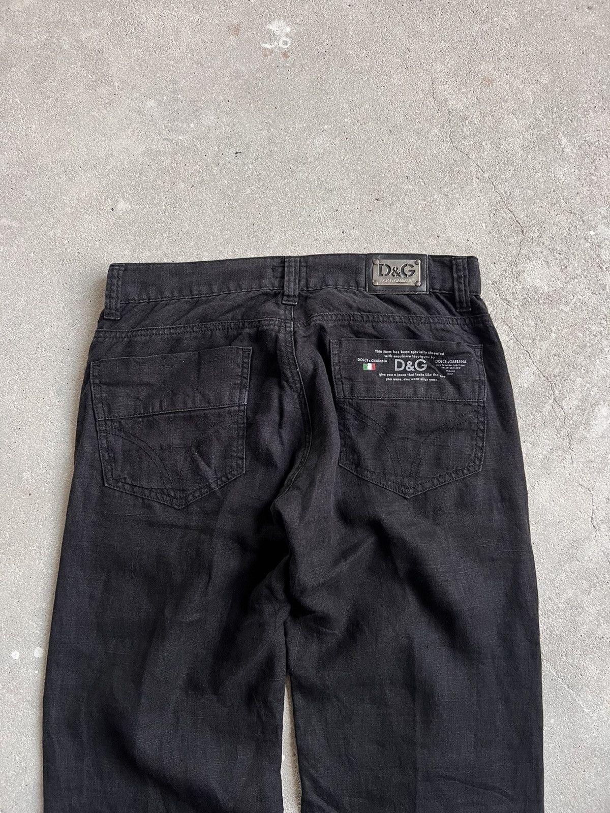 Dolce & Gabbana 90s Vintage Dolce&Gabbana Pants Linen Size US 29 - 6 Thumbnail