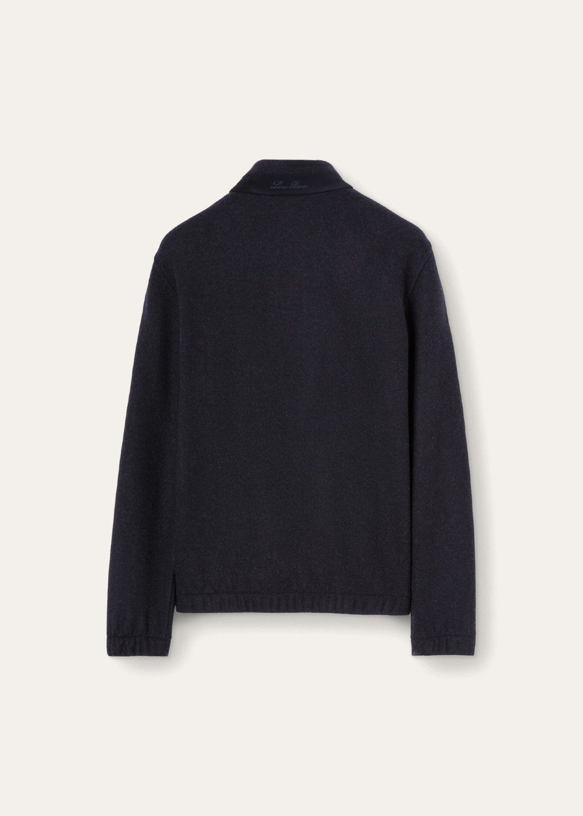 Loro Piana o1srvl11e0125 Cashmere Jersey Bomber Jacket in Navy Blue Size US XL / EU 56 / 4 - 2 Thumbnail