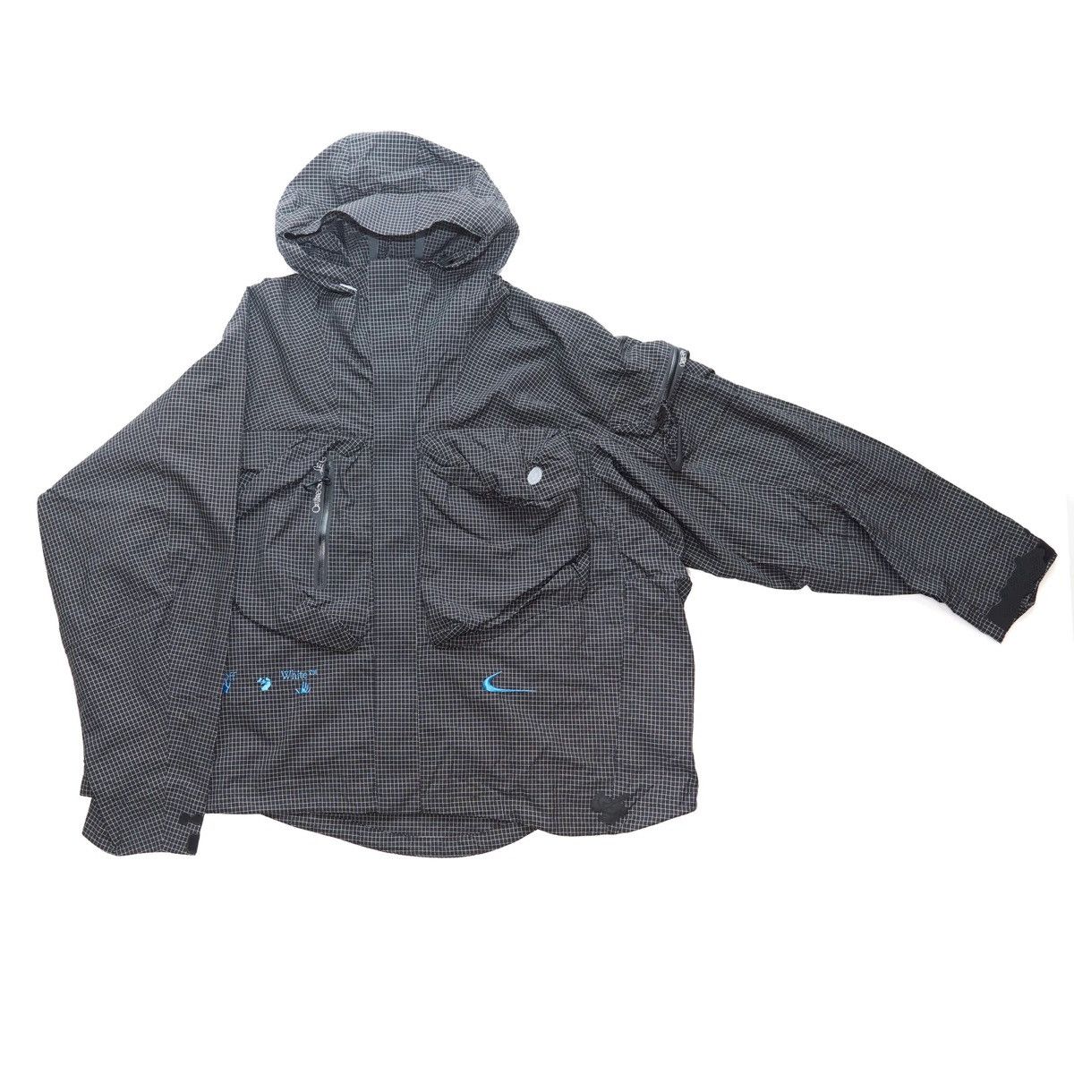 Nike × Off-White NIKE X OFF-WHITE BLACK WOVEN WINDBREAKER Size US XXL / EU 58 / 5 - 1 Thumbnail