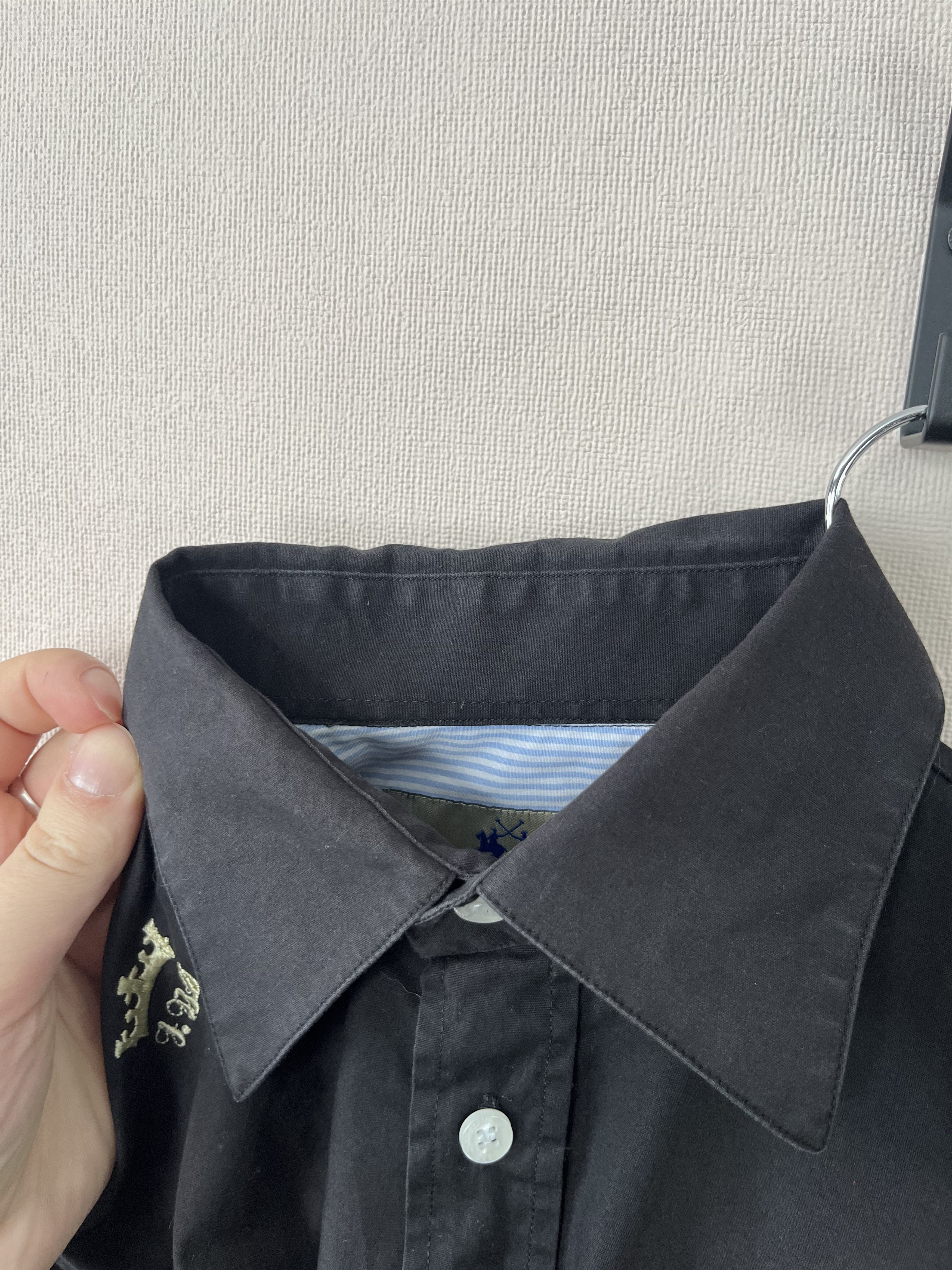La Martina La Martina Mens Collared Button-Down Shirt Black #1 Size US M / EU 48-50 / 2 - 8 Thumbnail