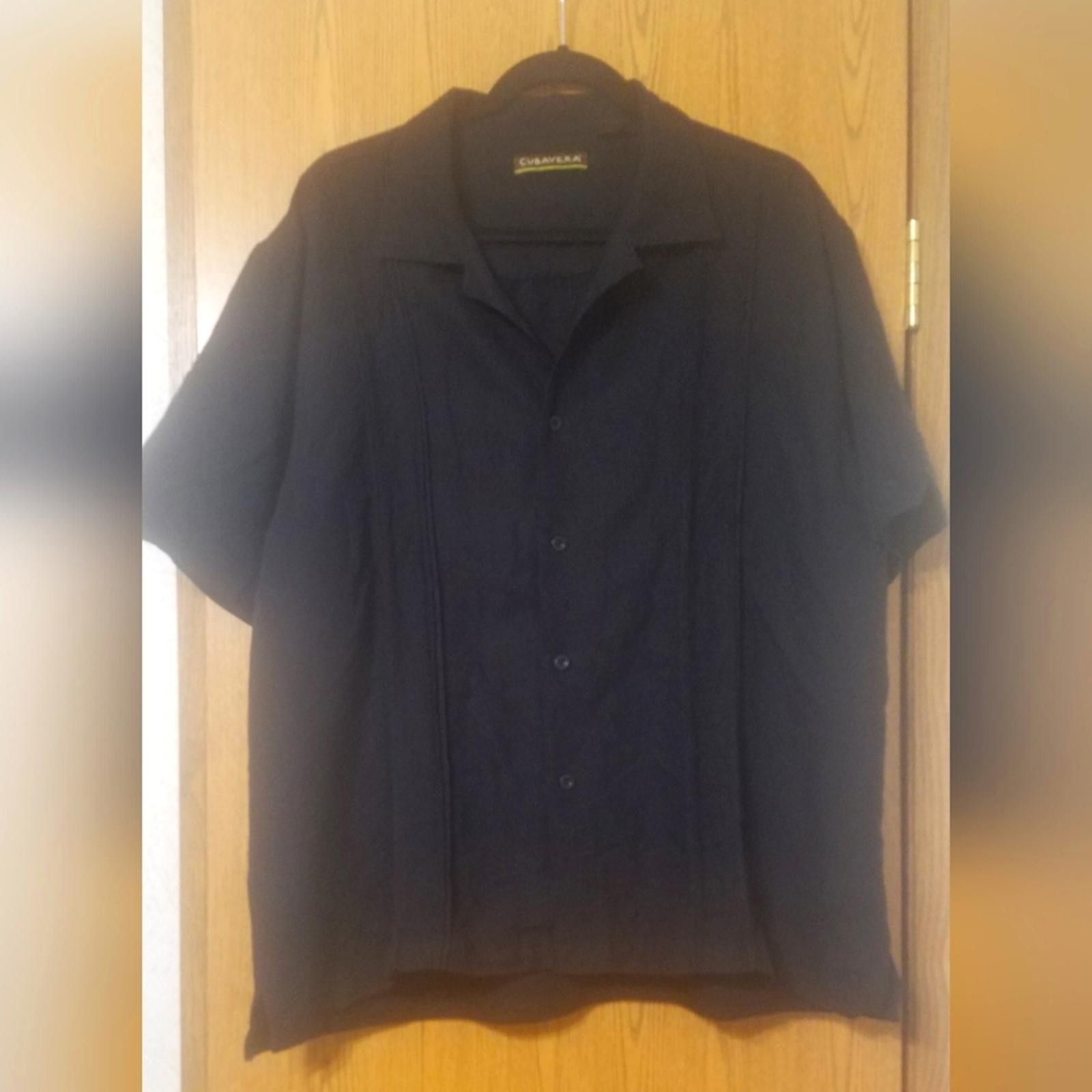 Cubavera Cubavera Black Button Down Shirt XL Size US XL / EU 56 / 4 - 1 Thumbnail