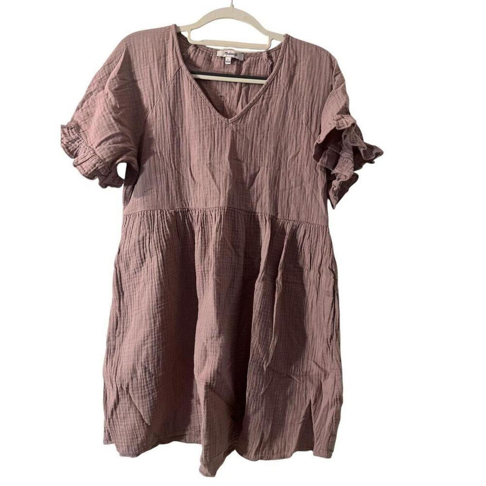 Other Madewell mauve crinkle babydoll dress Size M / US 6-8 / IT 42-44 - 1 Thumbnail