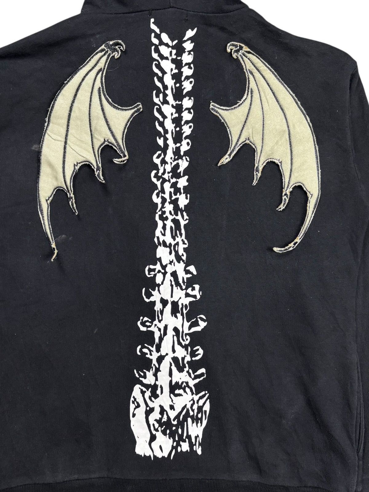 Beauty Beast 2000s Glad News - Dragon Skeleton Zip Hoodie Size US M / EU 48-50 / 2 - 8 Thumbnail