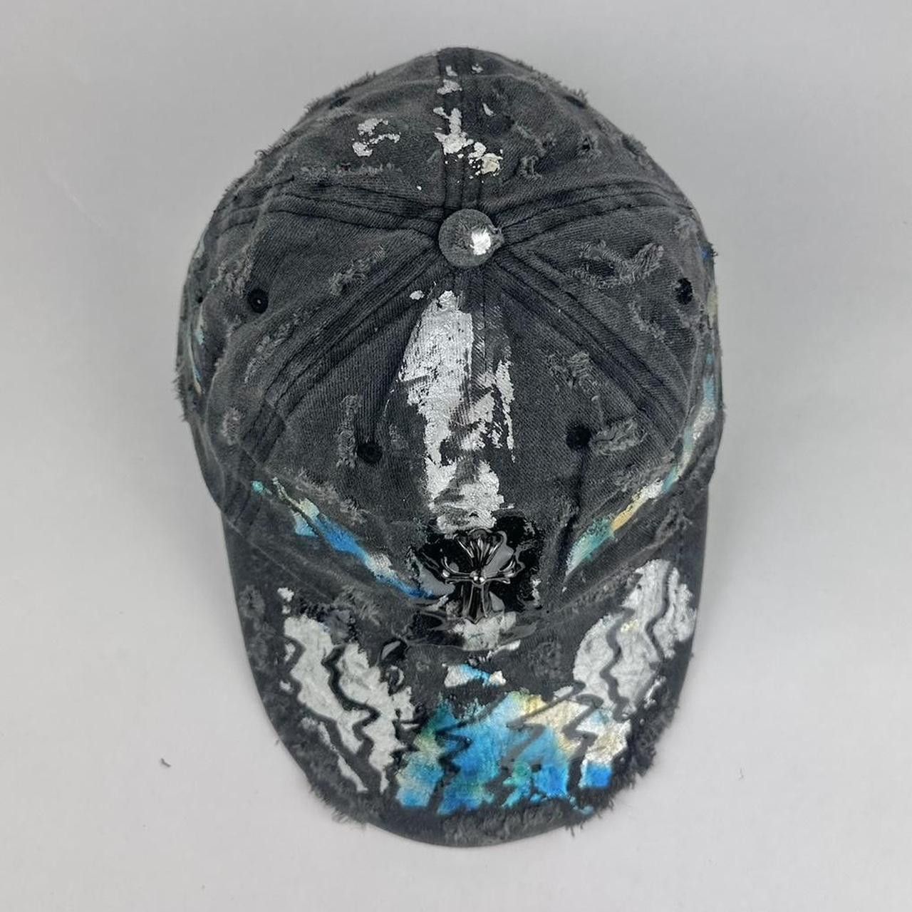 Other ASTROBOI* 'Chrome Heart' black distressed metallic hat Size ONE SIZE - 2 Thumbnail