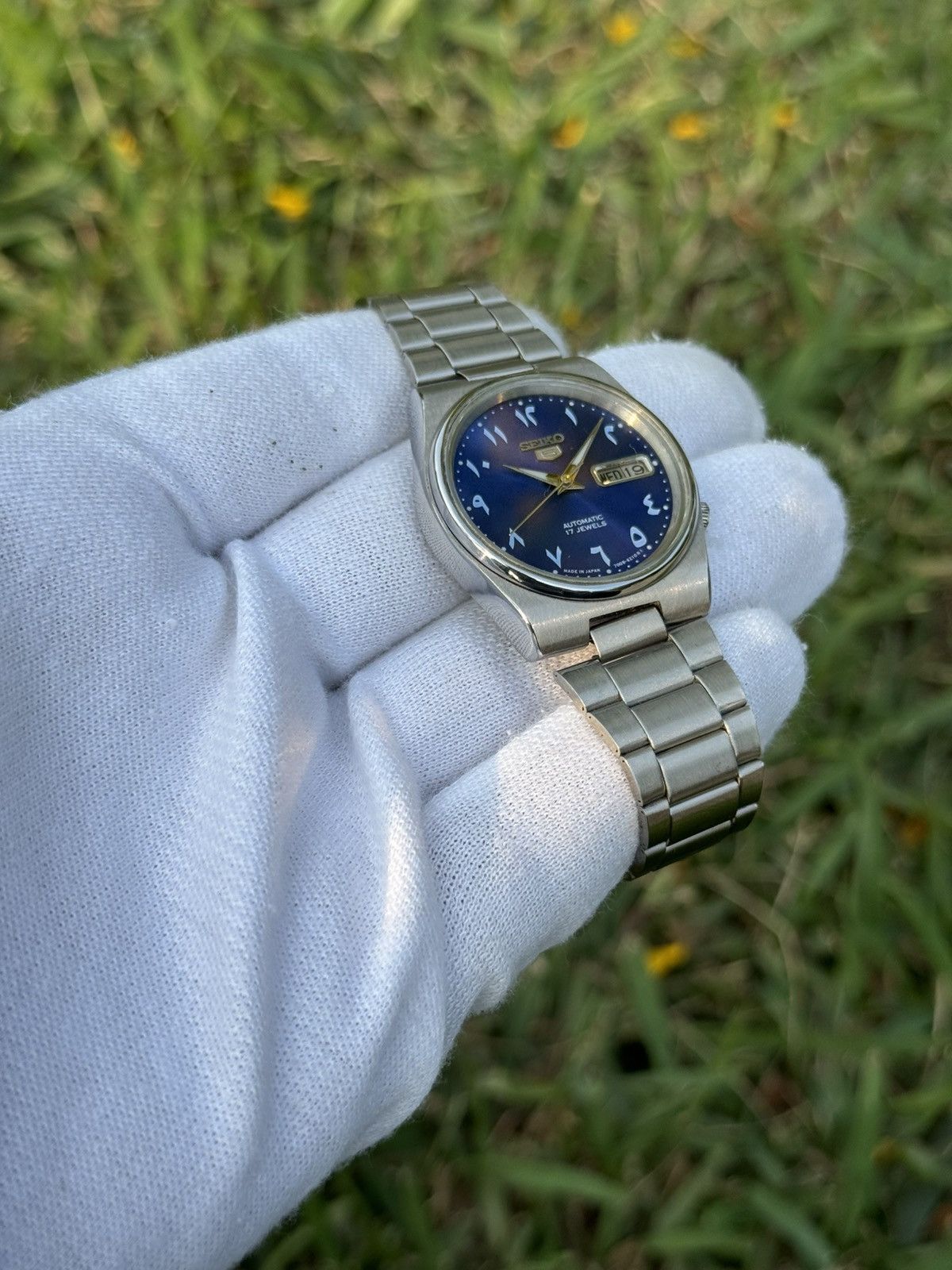 Seiko Seiko 5 Automatic 7009 Japan movement Blue Dial mens Watch Size 36 - 12 Thumbnail