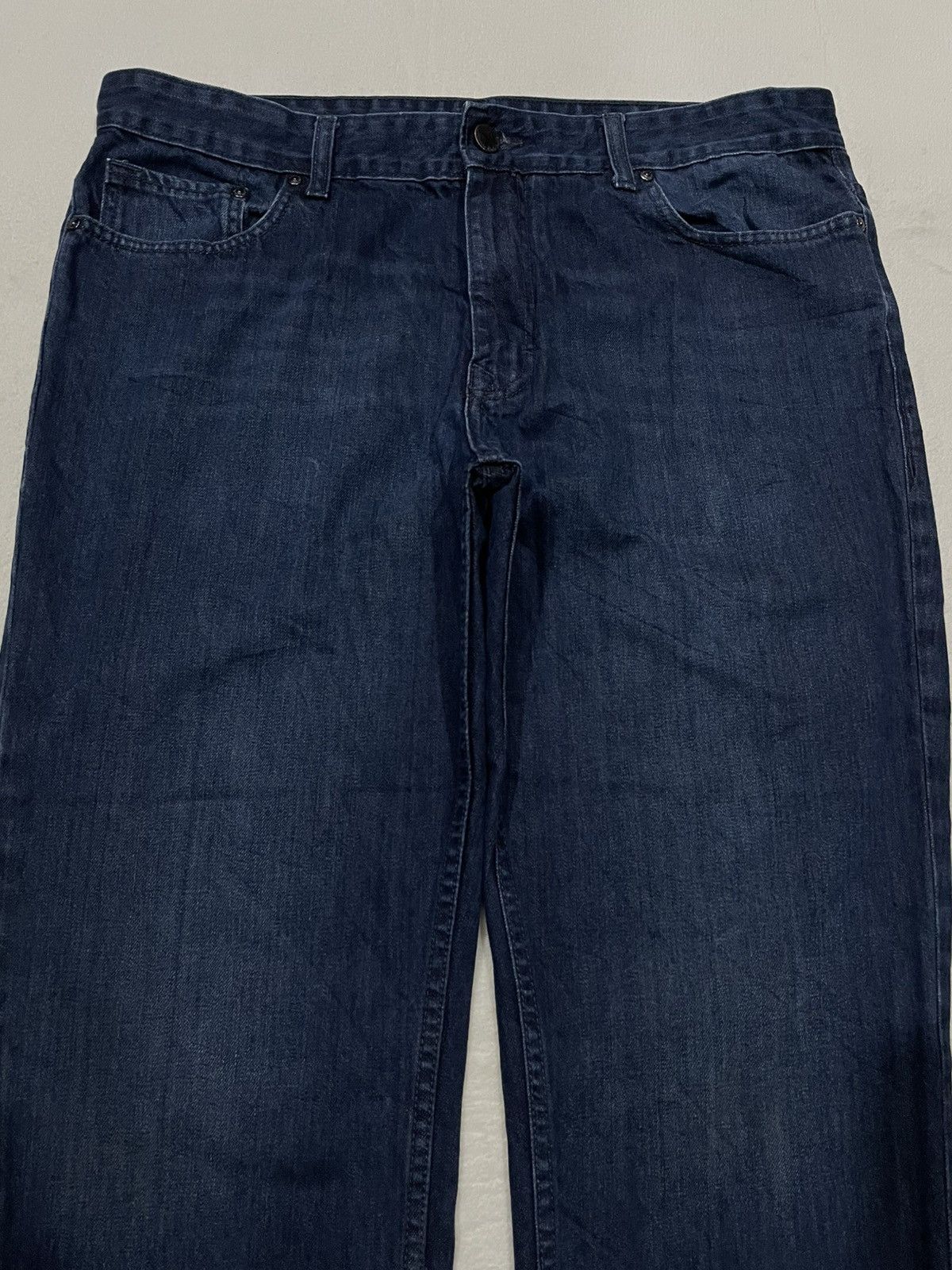 Calvin Klein Vintage Calvin Klein Distressed Slim Straight Cut Dark Jeans Size US 37 - 2 Thumbnail