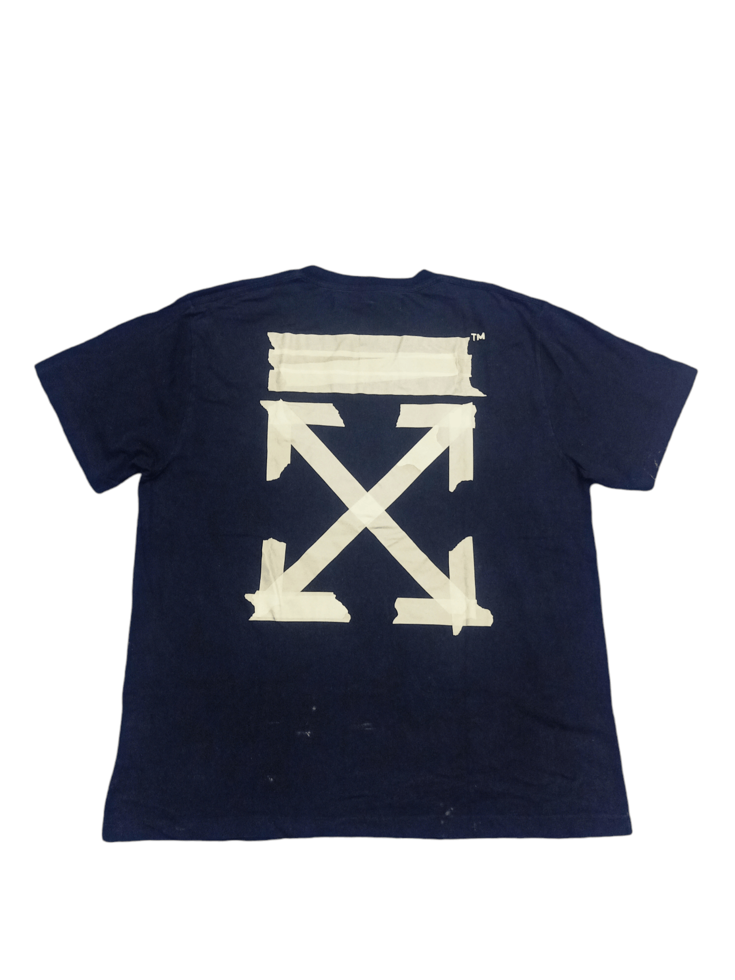 Off-White × Virgil Abloh Off-White Tape Arrows Oversized Tee T-Shirt Size US L / EU 52-54 / 3 - 2 Thumbnail