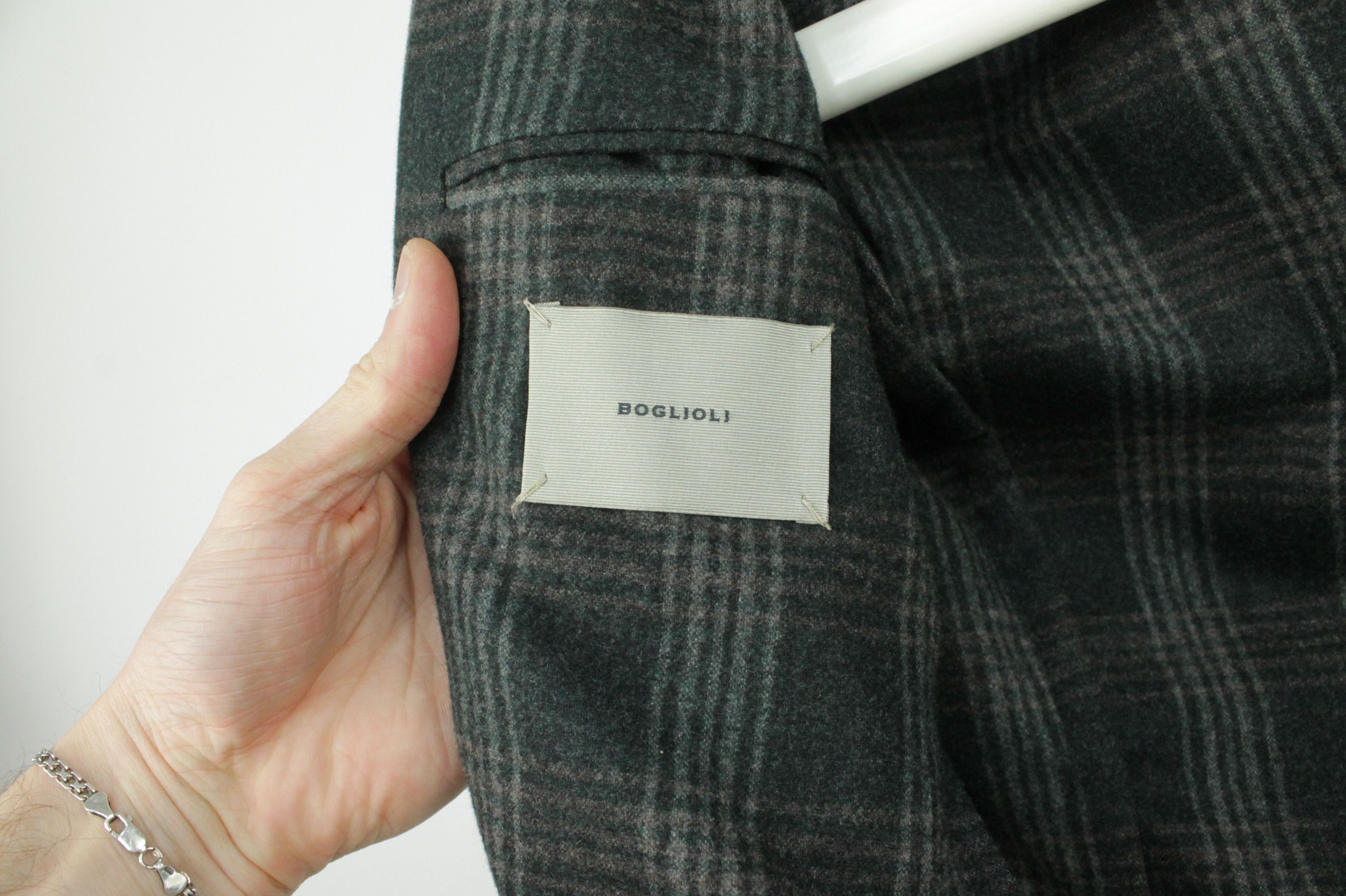 Boglioli Boglioli Dover Check Flannel Wool Slim Fit Sport Coat Jacket Size US M / EU 48-50 / 2 - 7 Thumbnail