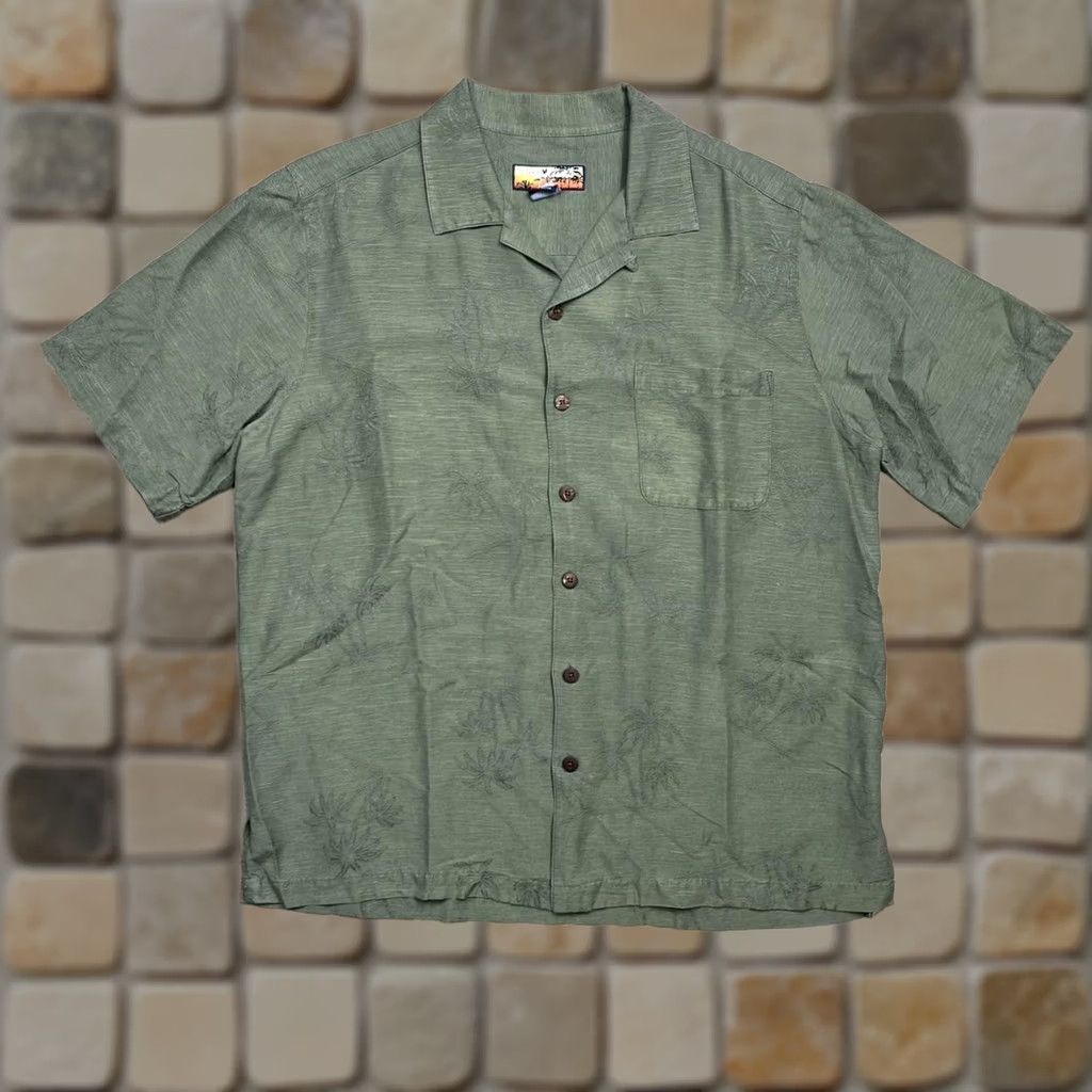 Vintage Vintage Silk Camp Collar Loop Green Button Up Shirt Medium - Vintage Havana Jack Cafe Size US M / EU 48-50 / 2 - 1 Thumbnail