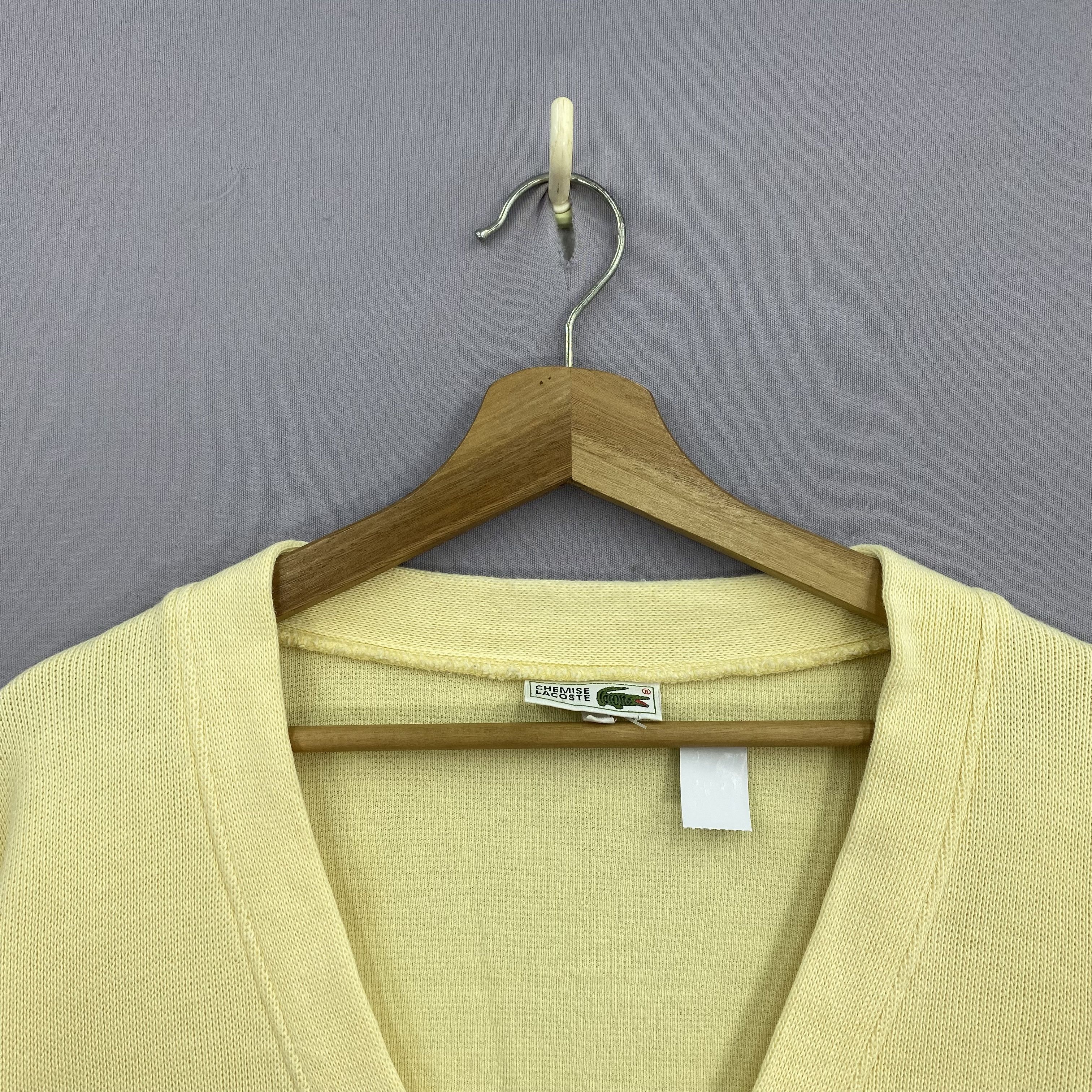 Lacoste Vintage 90s Lacoste Ribbed Knit Cardigan V-Neck Sweater Size US M / EU 48-50 / 2 - 3 Thumbnail