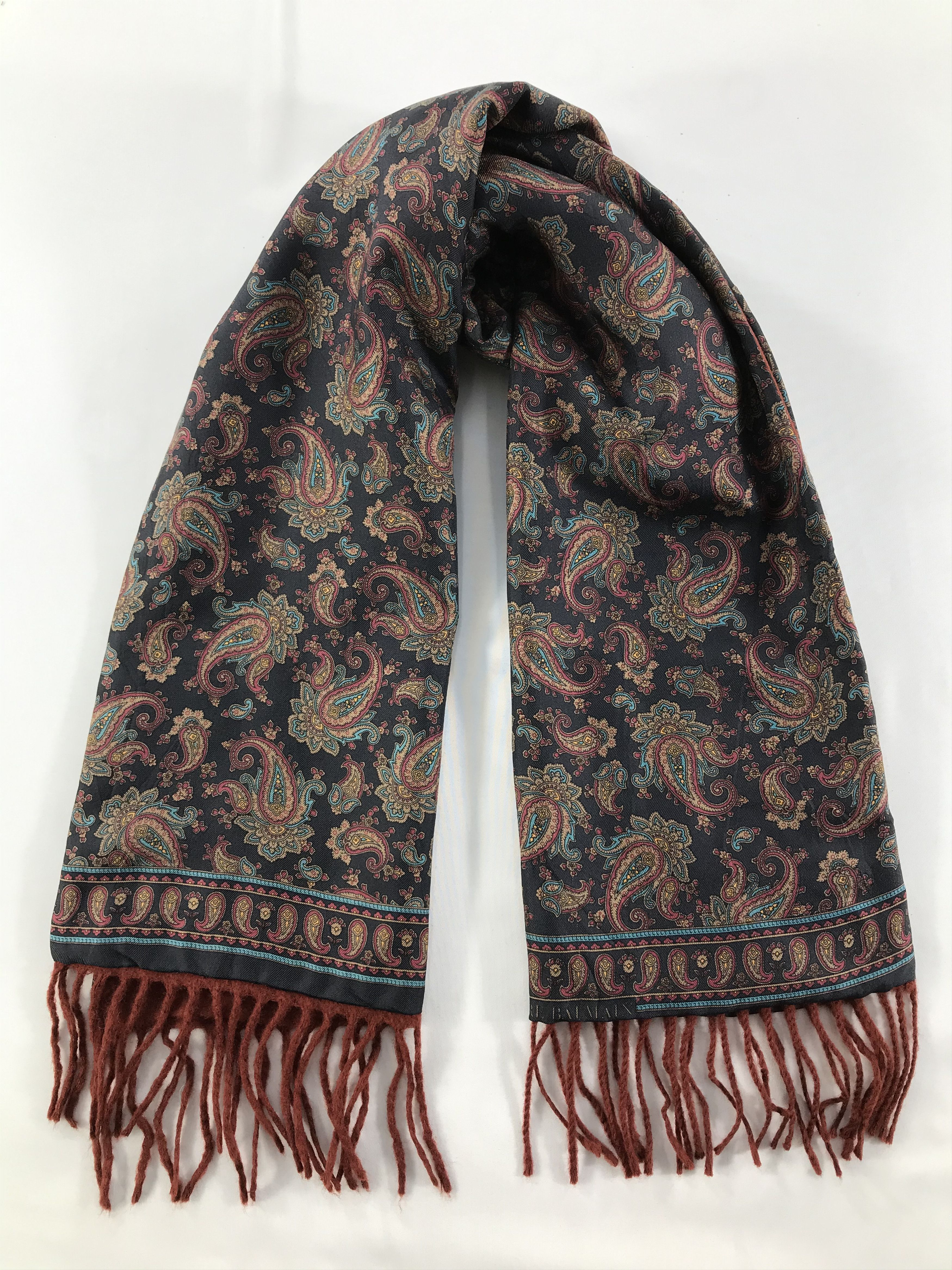 Vintage Pierre Balmain Scarf Muffler Neckwear WW2969