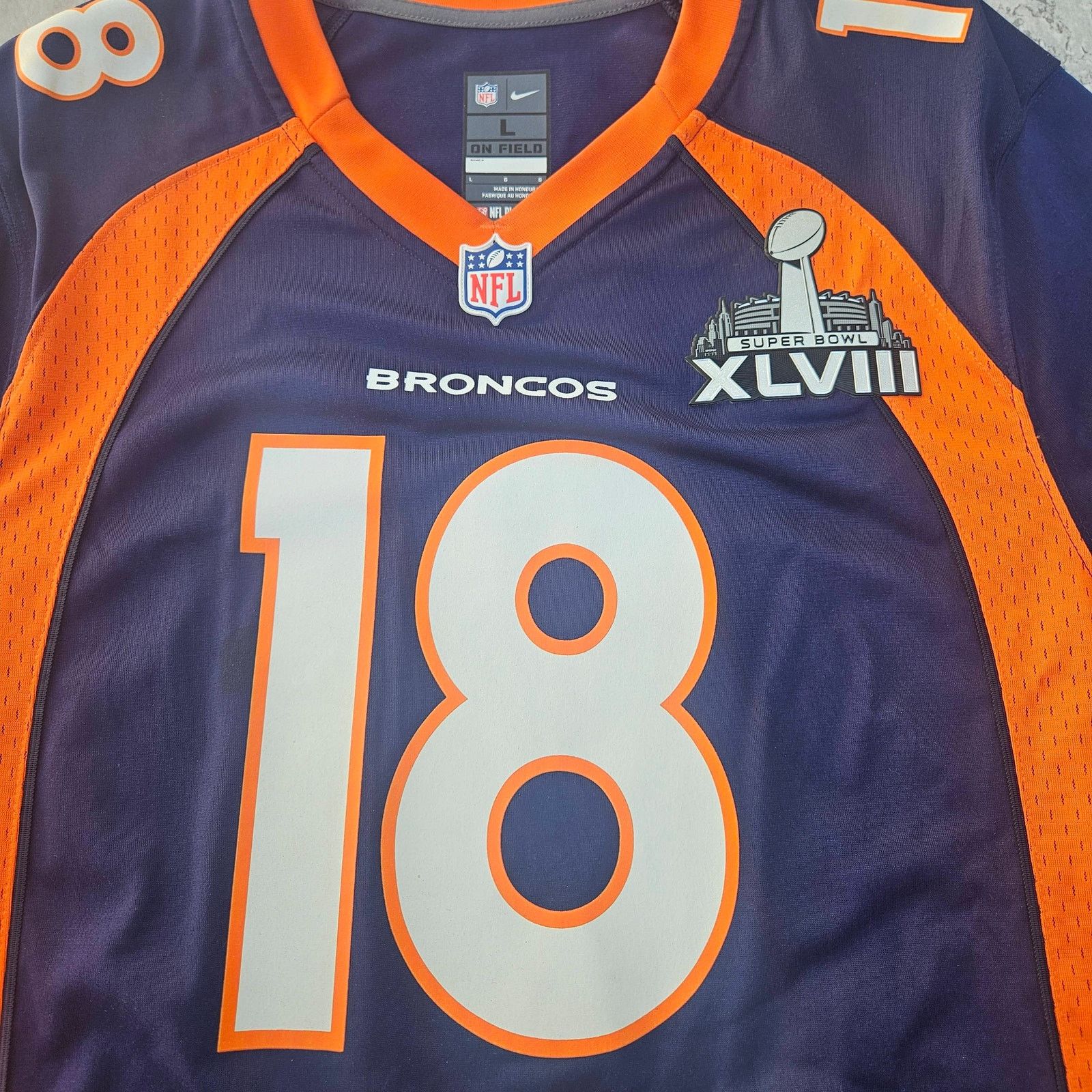 Nike Nike On Field Peyton Manning Broncos Super Bowl Jersey Sz L Size US L / EU 52-54 / 3 - 2 Thumbnail