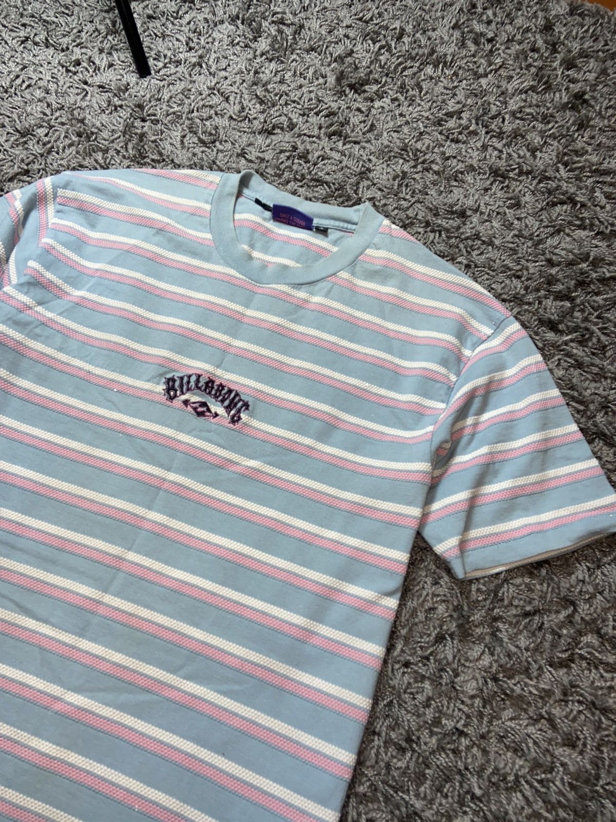 Billabong × Vintage BILLABONG STRIPPED CENTRE LOGO COTTON ADULT T-SHIRT Size US L / EU 52-54 / 3 - 1 Thumbnail