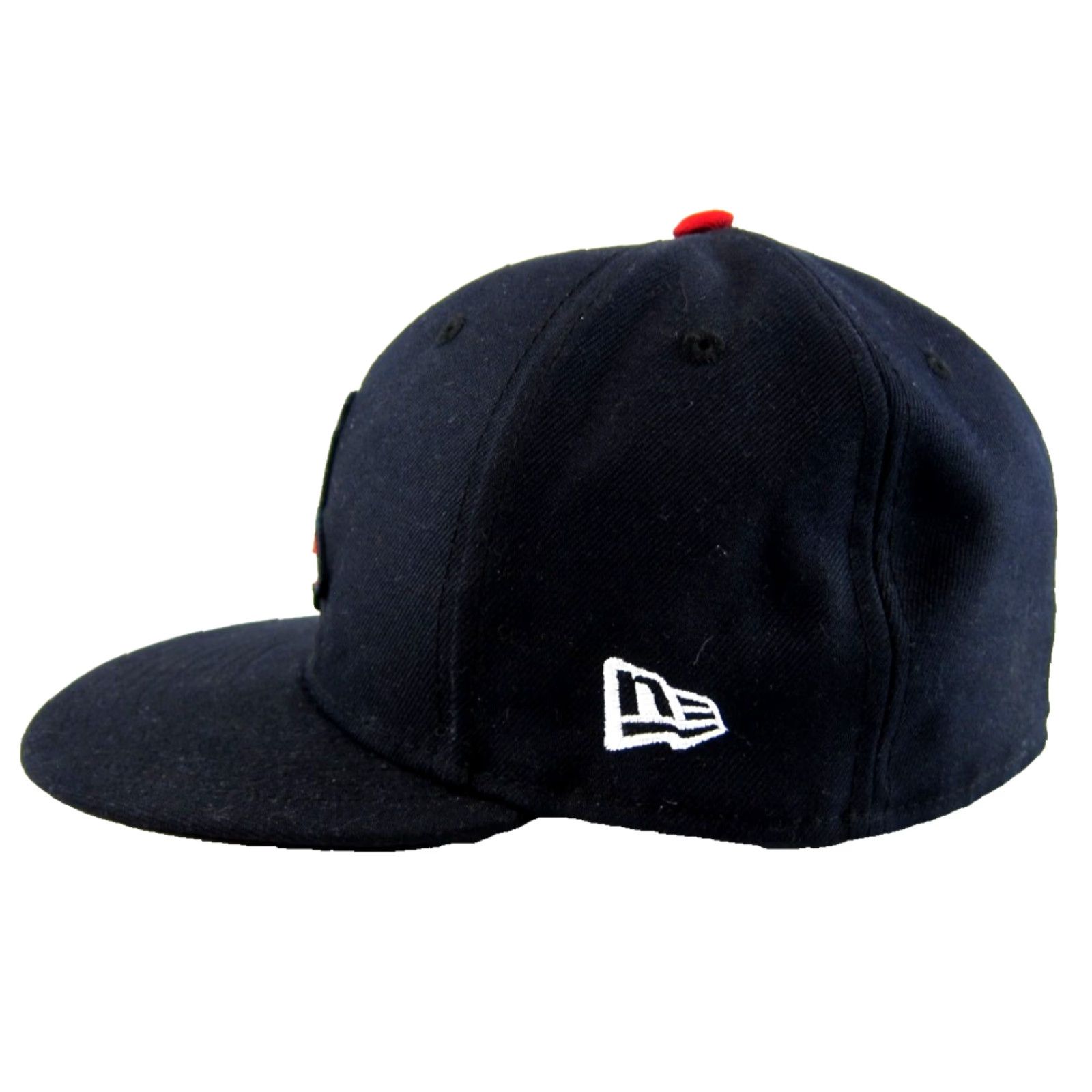 New Era Boston Red Sox Navy Blue Official On Field Cap New Era 59 Fifty Hat 7 3/8 Size ONE SIZE - 6 Thumbnail