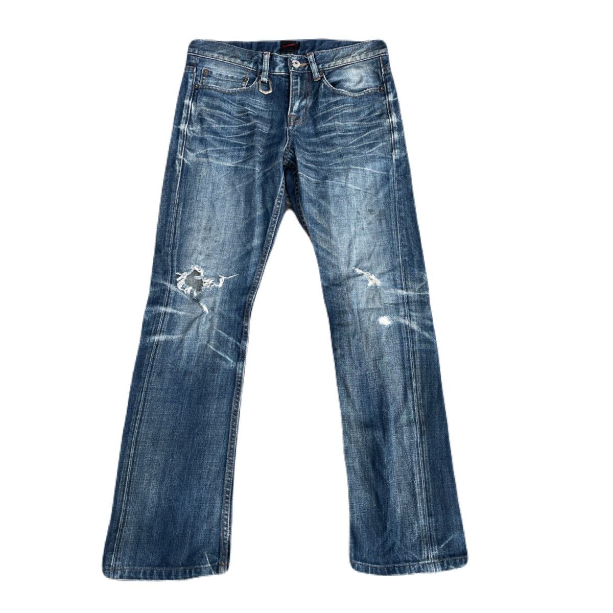 If Six Was Nine 2000s Jackrose Distressed Dirty Jeans Vkei Japanese archive Size US 30 / EU 46 - 3 Thumbnail