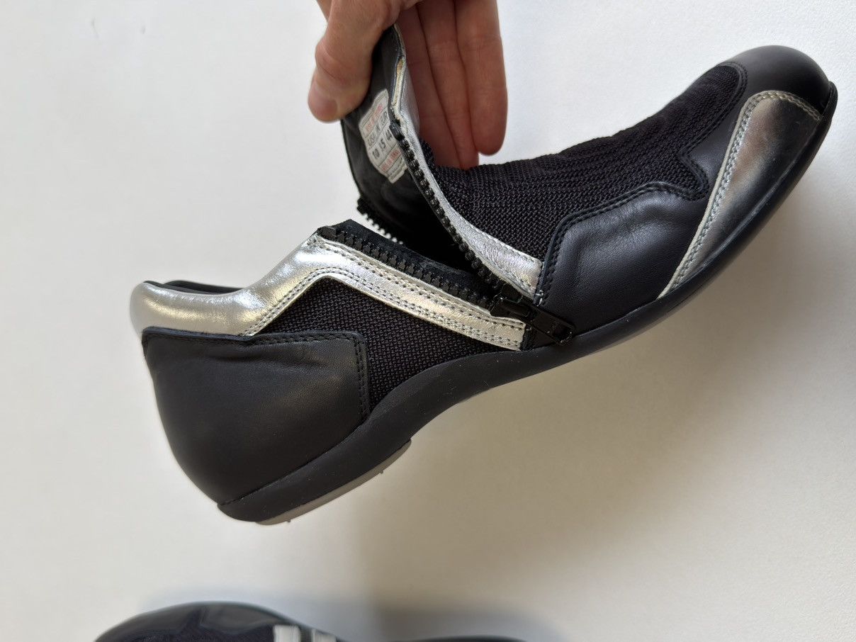 Walter Van Beirendonck 1990s Black/Silver Moto Tech Sneakers Size US 10 / EU 43 - 15 Thumbnail