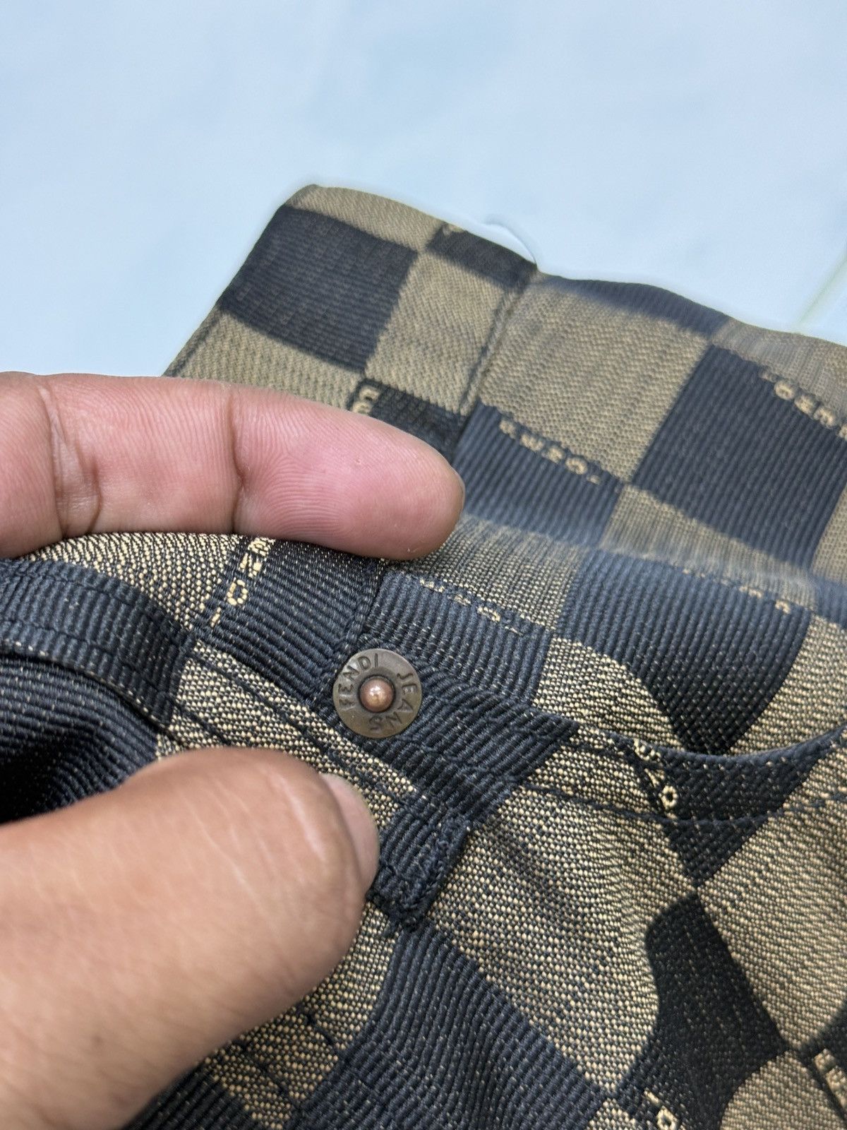 Fendi 🔥🔥🔥ARCHIVE FENDI CHECKERED MONOGRAM PANTS Size 26" / US 2 / IT 38 - 11 Thumbnail