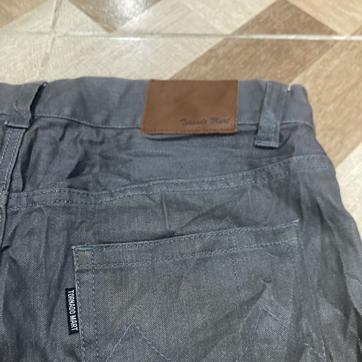 If Six Was Nine TORNADO MART WAX COATED FLARED BOOTCUT DENIM Size US 32 / EU 48 - 9 Thumbnail
