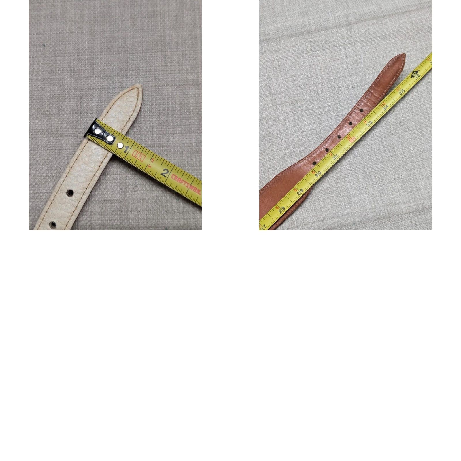 Dooney & Bourke VINTAGE Dooney & Bourke belt brass buckle 1-5/8" leather White/Cream Western Women One Size 36" total length 30.5-33.5" holes Mens Womens Girls Boys Size ONE SIZE - 9 Thumbnail