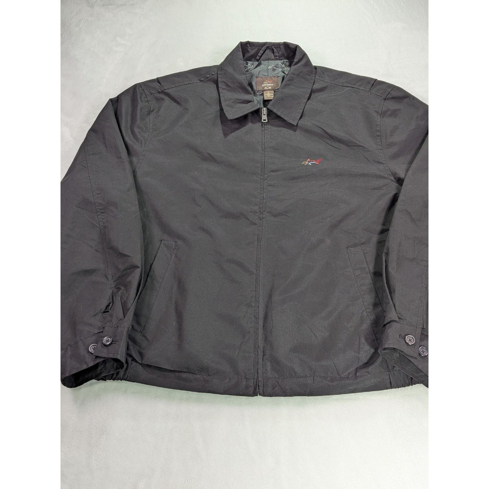 Greg Norman Sz Large Black Light Weight Golf Jacket Vintage EUC Size US L / EU 52-54 / 3 - 3 Thumbnail