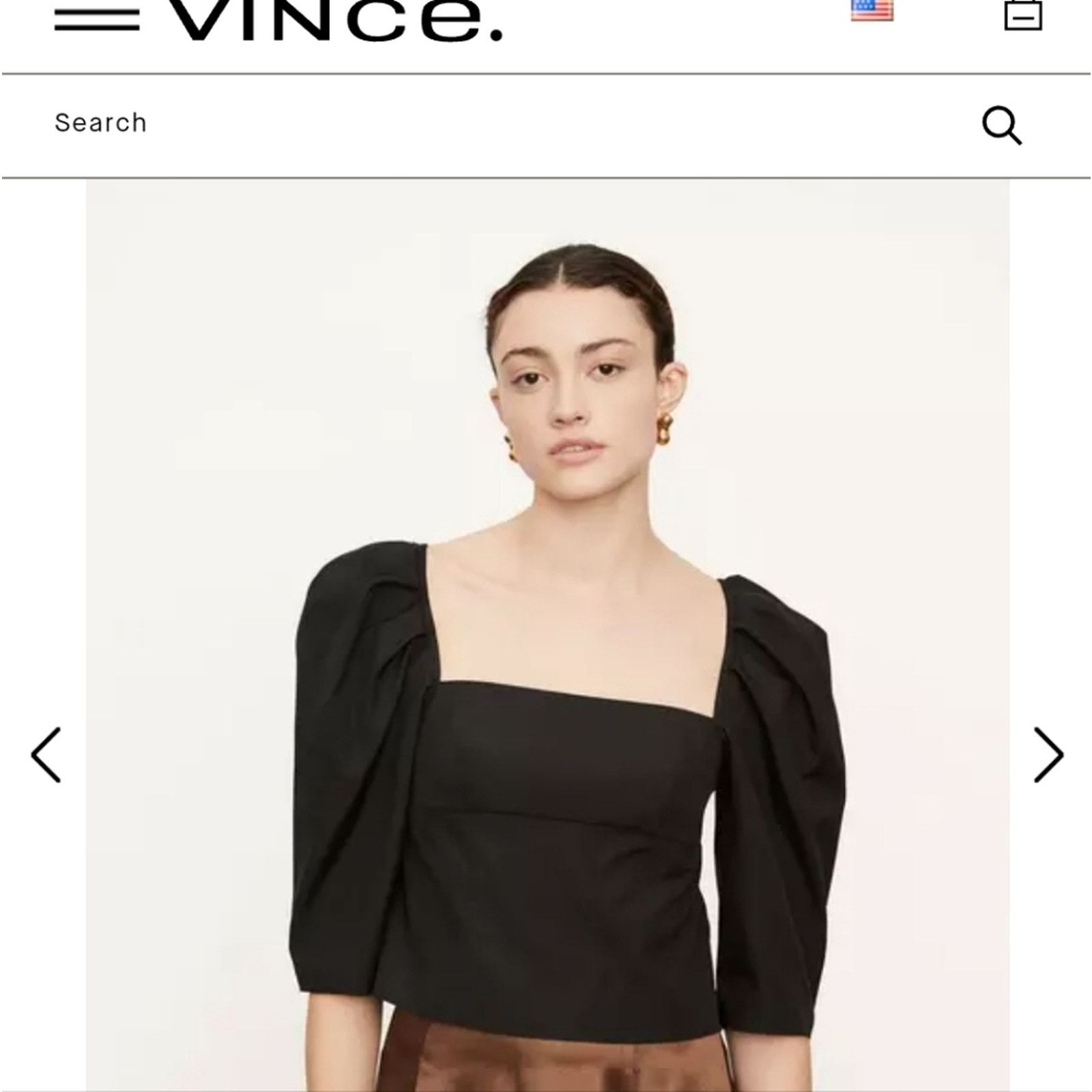 Vince Vince puffed square neck top size 12 bnwt Size XXL / US 16-18 / IT 52-54 - 2 Thumbnail