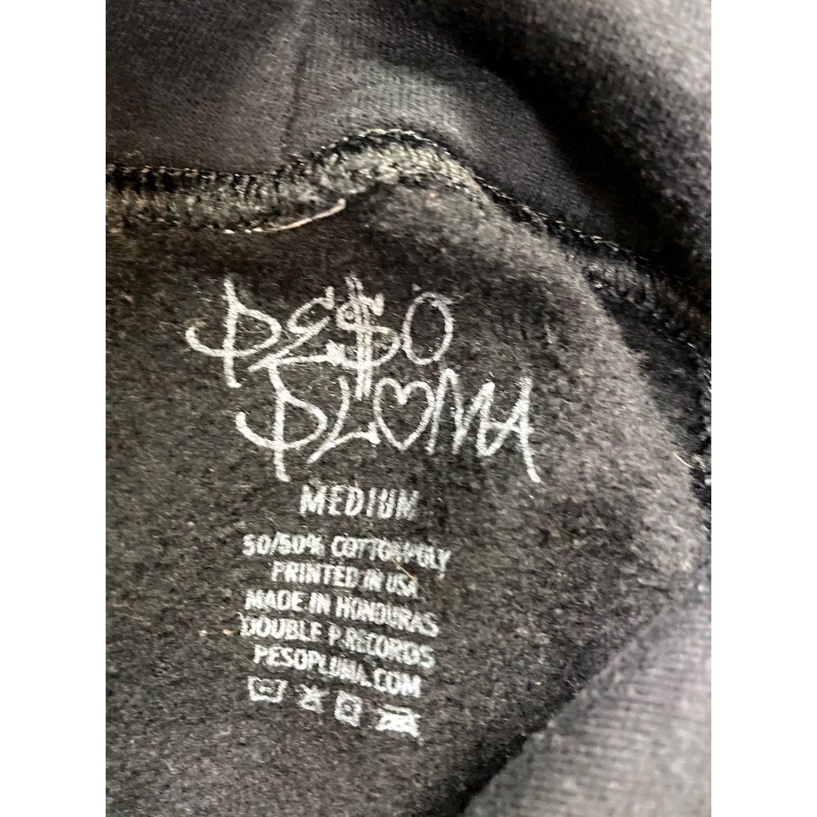 Vintage Peso Pluma Double P Tour Graphic Pullover Hoodie Women Medium Black Music Shirt Size M / US 6-8 / IT 42-44 - 5 Thumbnail