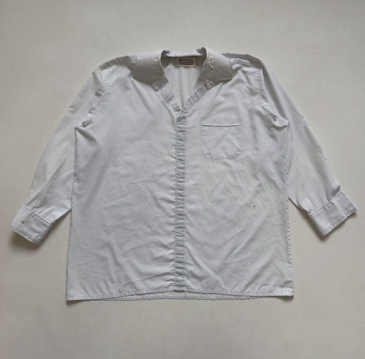 Maison Margiela S/S 1999 Artisanal ⓪ ‘Flat’ Shirt Size US L / EU 52-54 / 3 - 24 Thumbnail