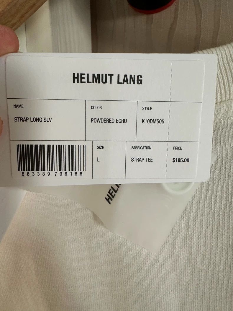 Helmut Lang HELMUT LANG Tie-on long-sleeved T-shirt Size L / US 10 / IT 46 - 3 Thumbnail
