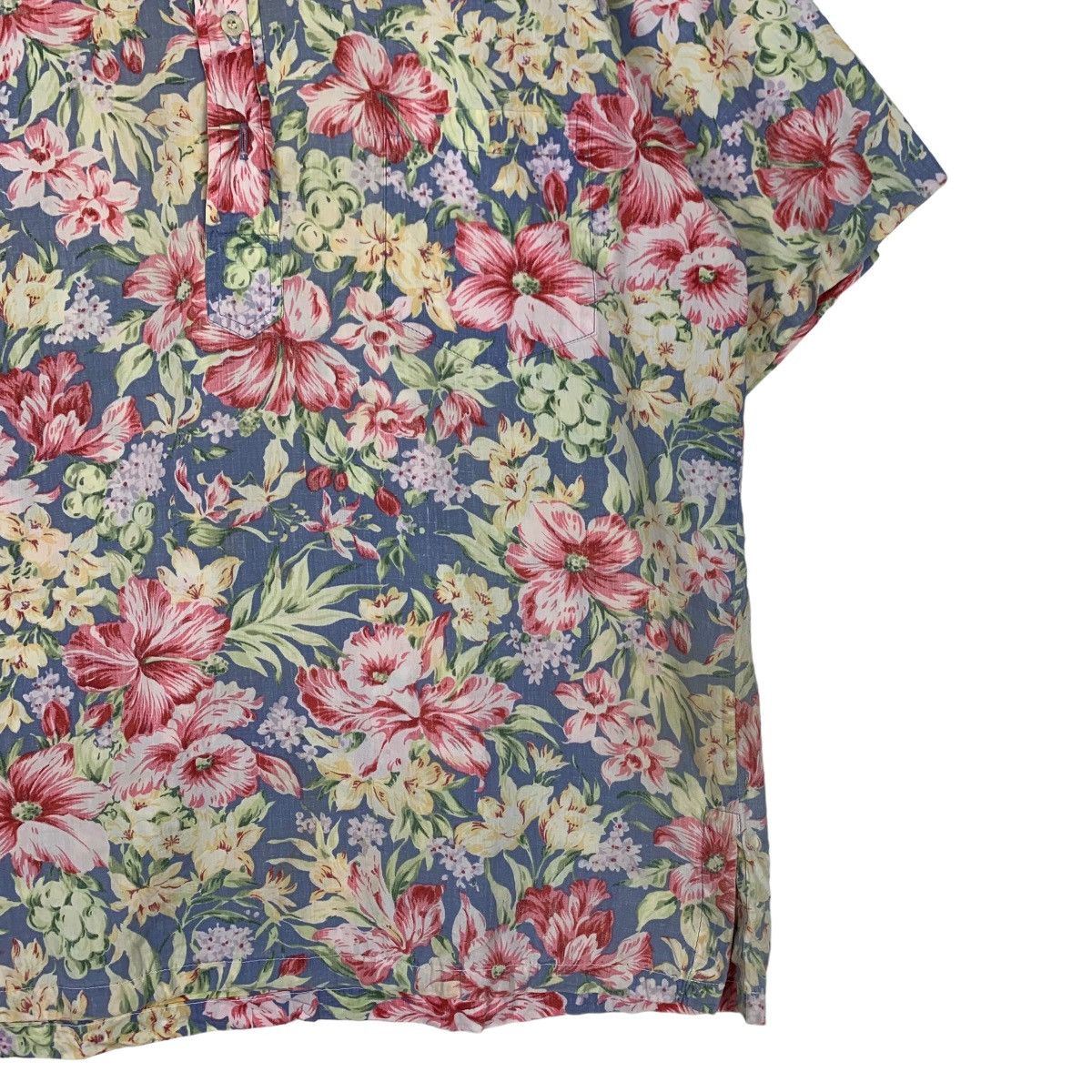 Reyn Spooner REYN SPOONER Floral Motif Design Half Button Shirt #0225-C10 Size US M / EU 48-50 / 2 - 5 Thumbnail