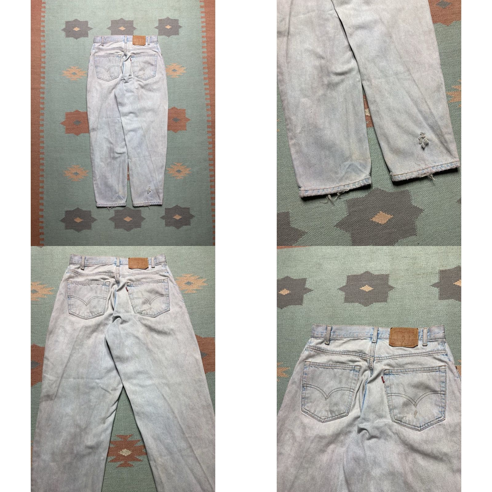 Levi's VINTAGE Levi’s 560 Jeans Mens 30x30 Distressed Tapered 90s Skater Blue Size US 30 / EU 46 - 8 Thumbnail
