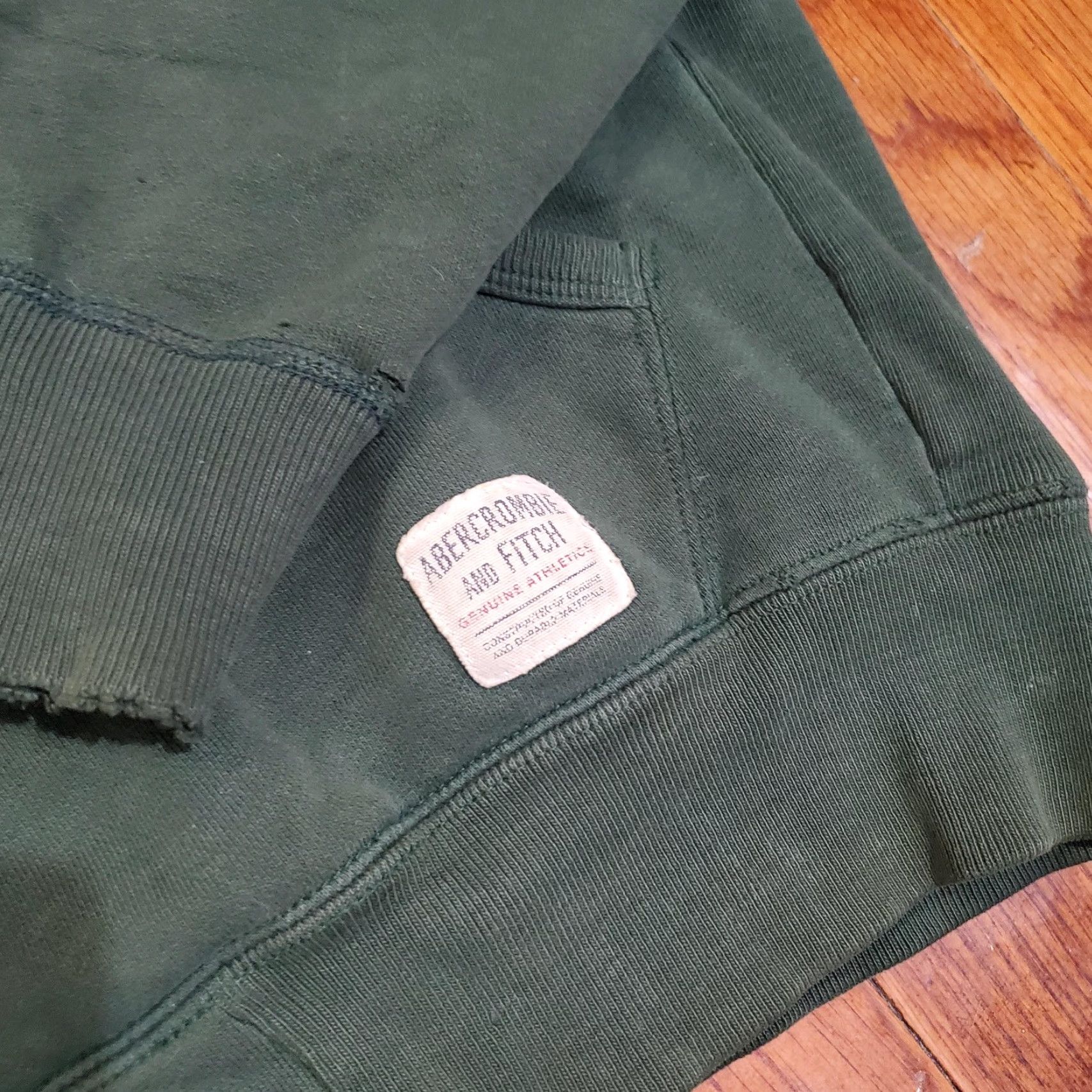 Abercrombie & Fitch VINTAGE Abercrombie & Fitch Hoodie Mens L Green Full Zip Fleece Lined 1892 Graphic Print Size US L / EU 52-54 / 3 - 6 Thumbnail