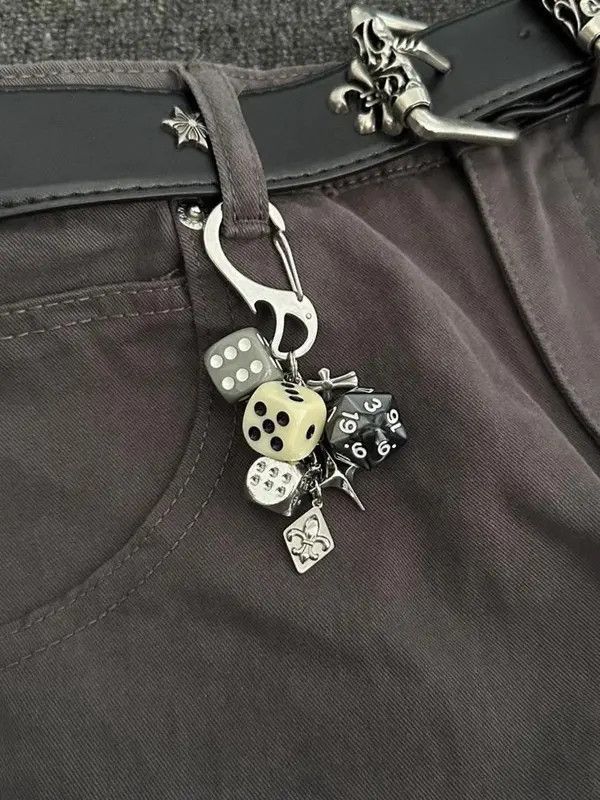Jewelry Dice string keychain,y2k Keychain Size ONE SIZE - 3 Thumbnail