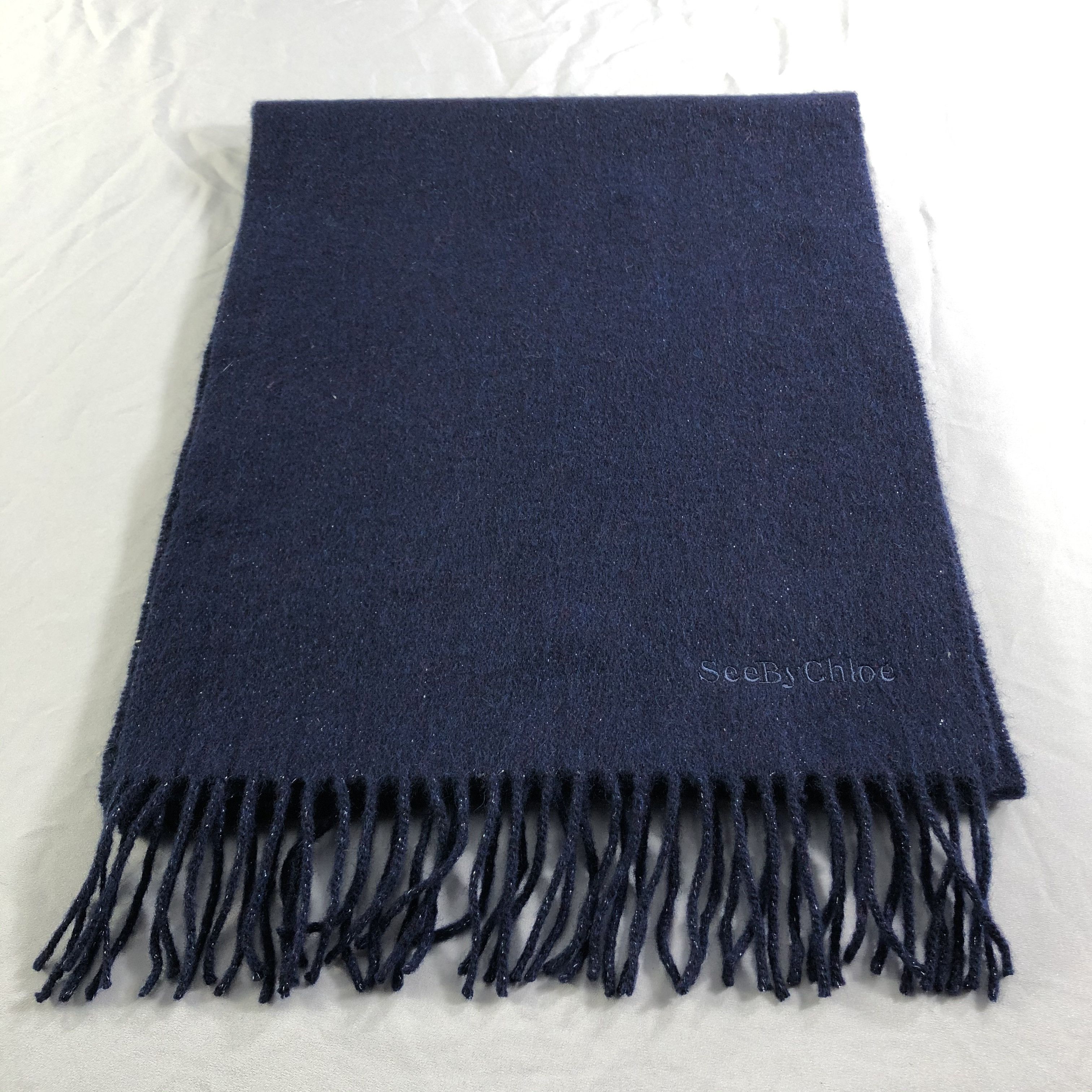 Japanese Brand Chloe Cashmere Scarf Muffler Neckwear V2362 Size ONE SIZE - 2 Thumbnail