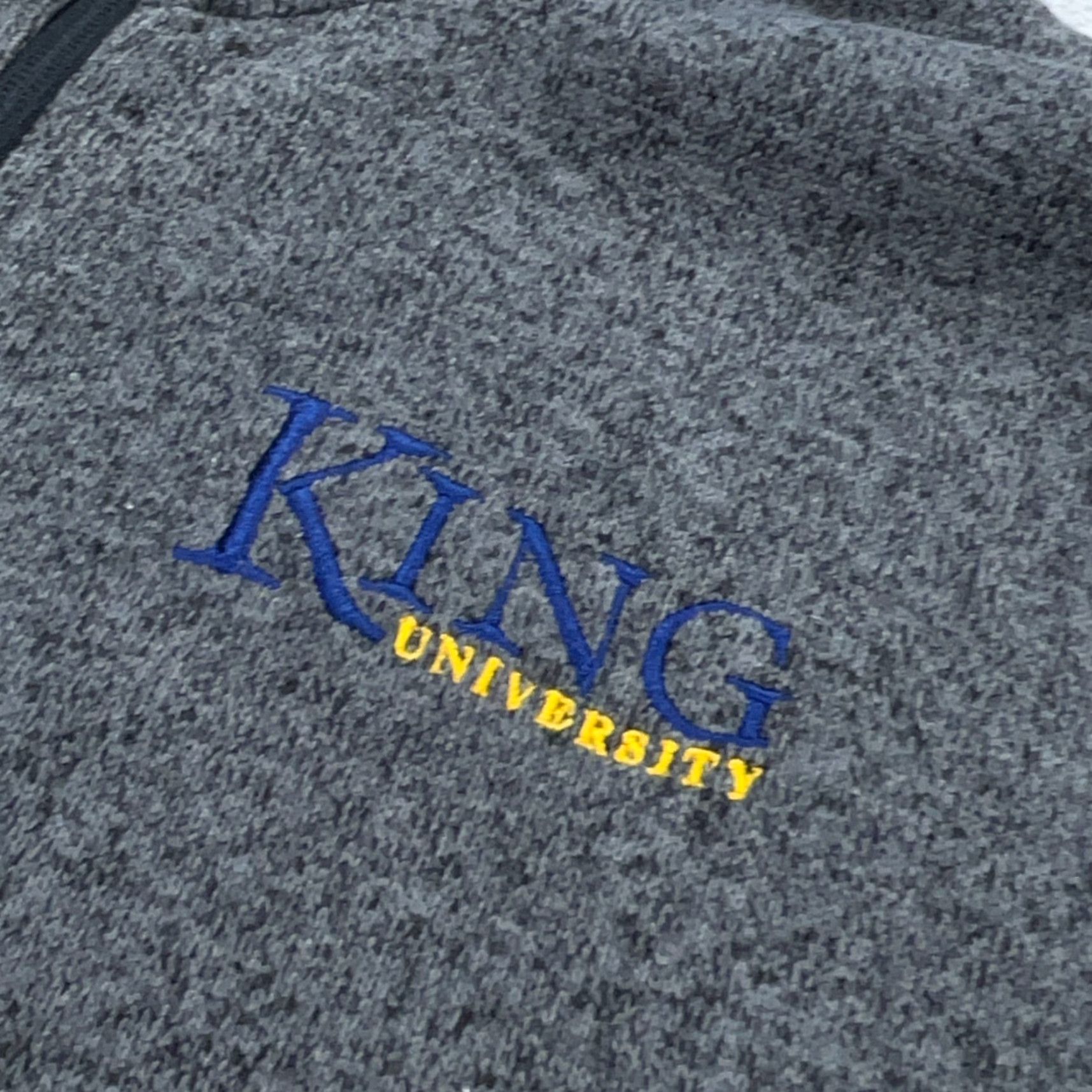 Vintage League King University Vest Men XL Gray Fleece Jacket Collage Heather Adult Size US XL / EU 56 / 4 - 4 Thumbnail