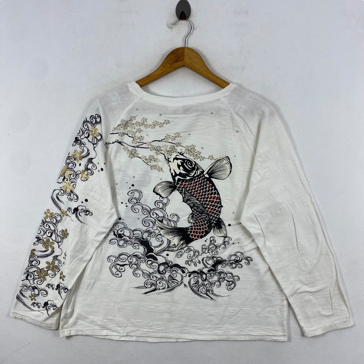 Japanese Brand × Vintage Japanese Traditional CURE ALL Sukajan Embroidery Fish Size US L / EU 52-54 / 3 - 4 Thumbnail