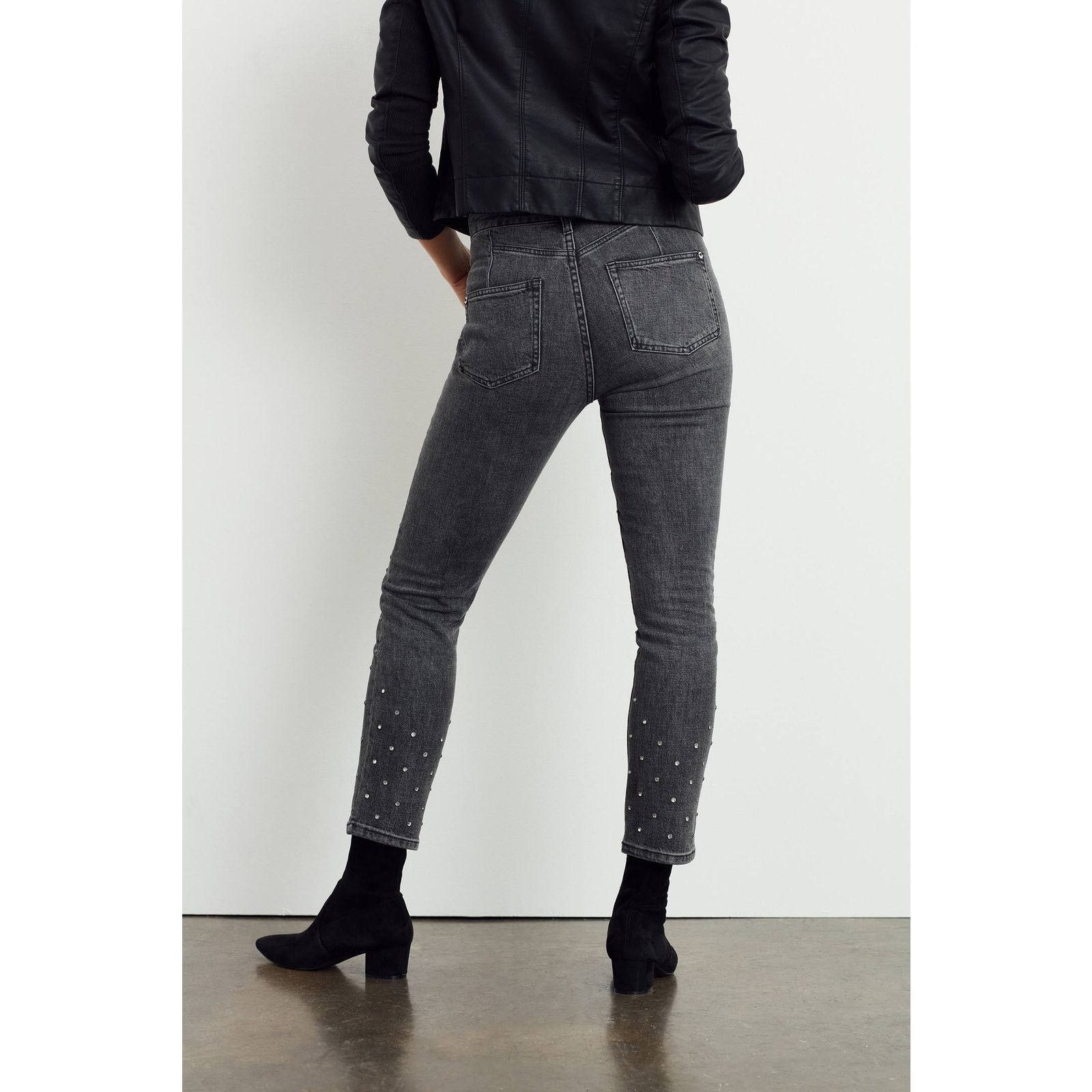 Anthropologie New Pilcro Ultra High-Rise Beaded Straight Jeans $158 Sz 28 Size 28" / US 6 / IT 42 - 3 Thumbnail
