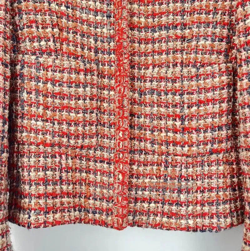 Chanel Chanel Red Tweed Jacket for Autumn . Size XS / US 0-2 / IT 36-38 - 4 Thumbnail