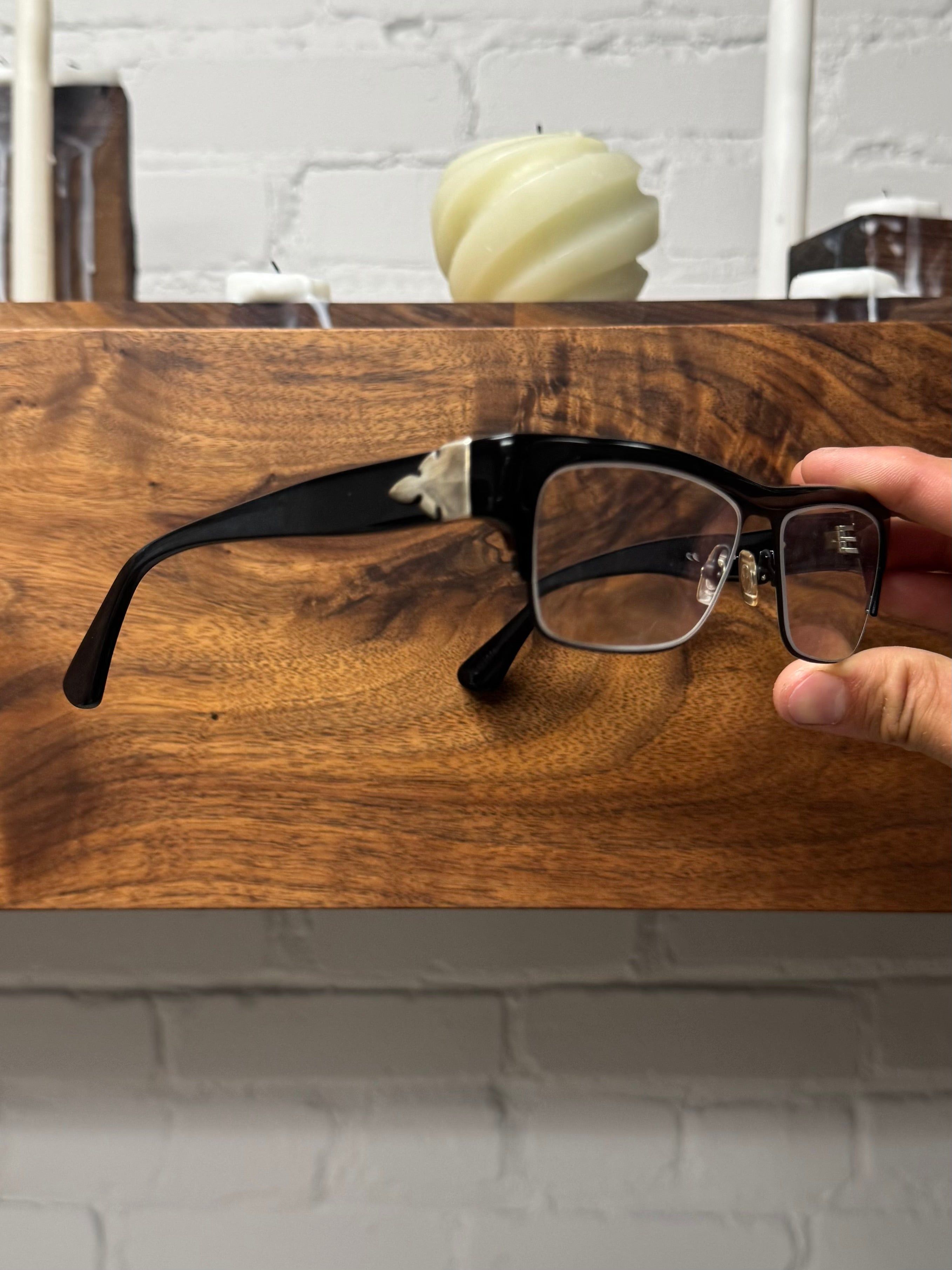 Chrome Hearts Silver Fleur Logo 'Fupa' Prescription Glasses