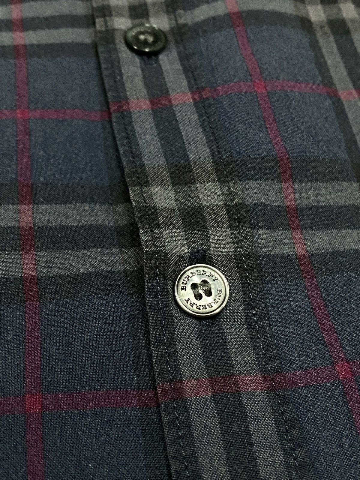Burberry Burberry Brit shirt nova check dark blue overprint vintage Size US XL / EU 56 / 4 - 3 Thumbnail