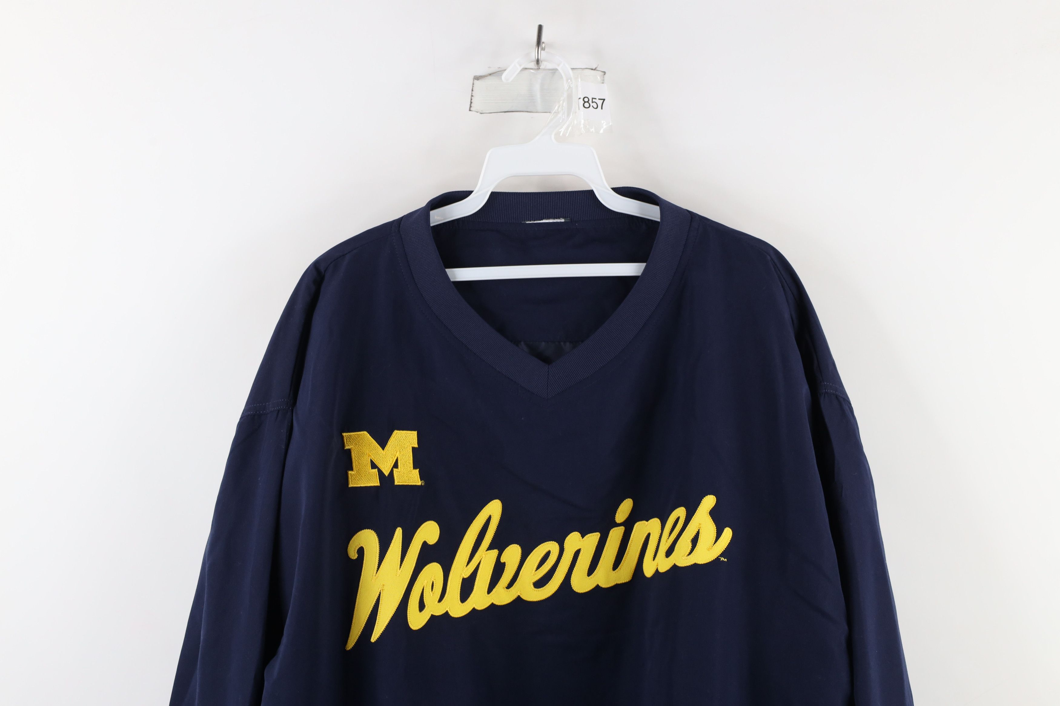 Vintage Vintage 90s Script University of Michigan Windbreaker Jacket Size US XL / EU 56 / 4 - 2 Thumbnail