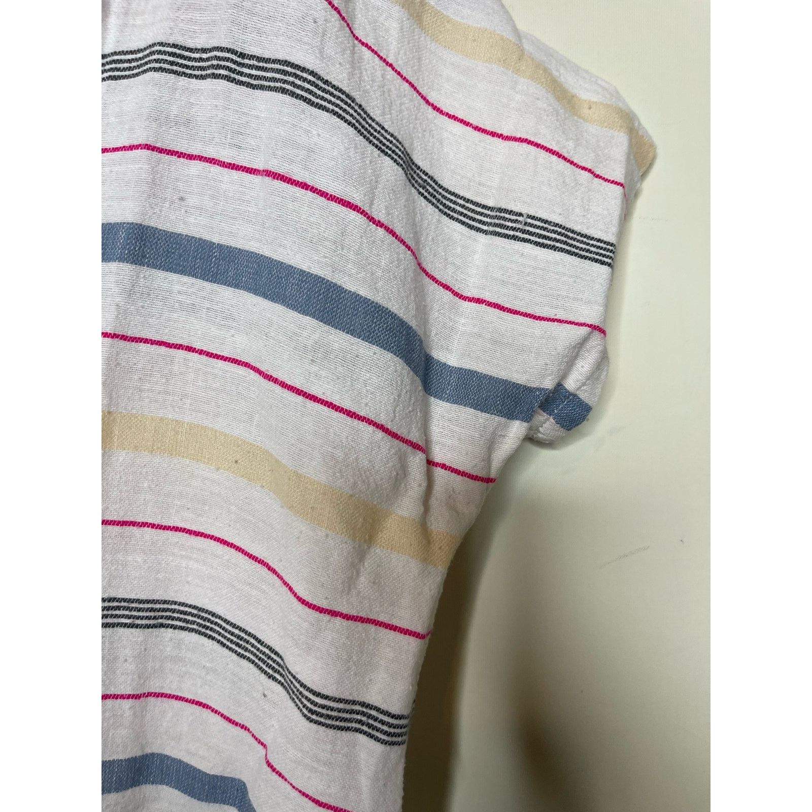 lemlem Lemlem Lelaga Embroidered Split Neck Striped Tunic Mini Dres Size S / US 4 / IT 40 - 5 Thumbnail