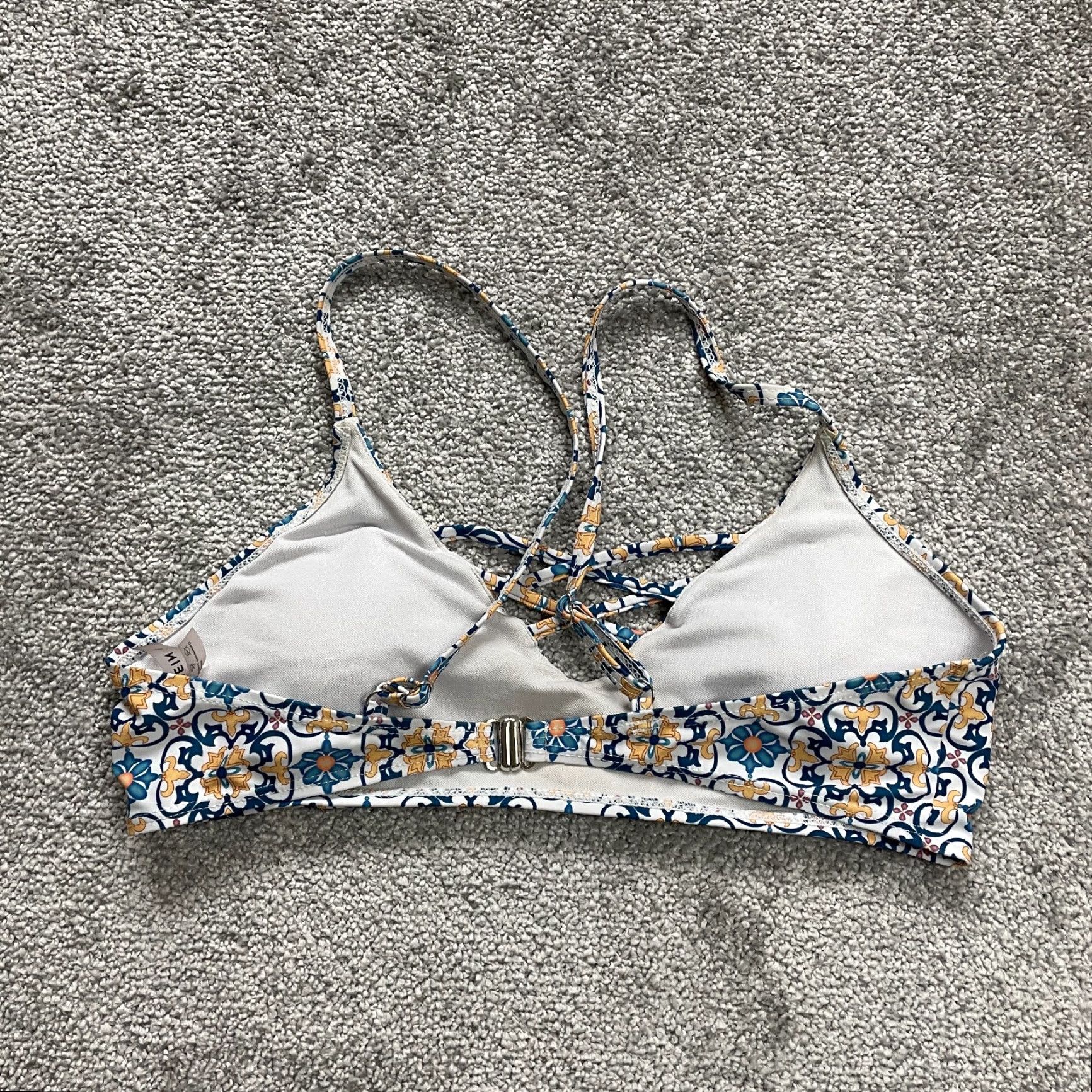 Shein Shein Multicolor Floral Padded Spaghetti Beach Swimwear Top Bikini Large L Womens Size L / US 10 / IT 46 - 2 Thumbnail