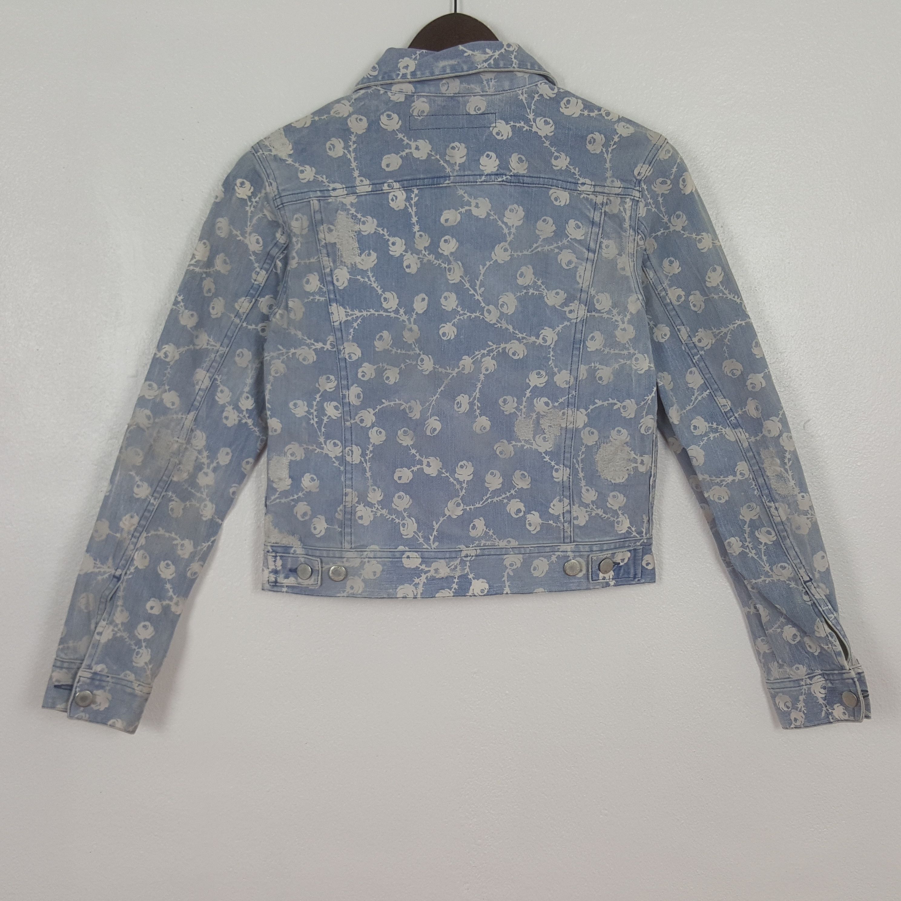 Ralph Lauren Vintage Ralph Lauren Flowers Denim Jacket Size XXS / US 00 / IT 34 - 3 Thumbnail