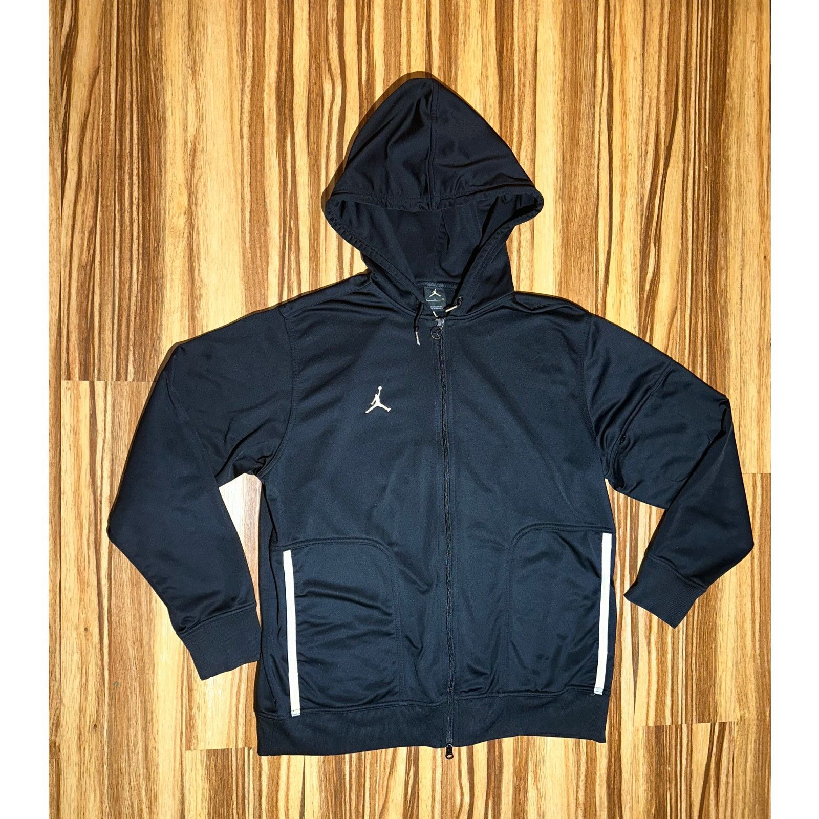 & Other Stories Black And White Jordan Zip Up Hoodie Size Large Size US L / EU 52-54 / 3 - 3 Thumbnail