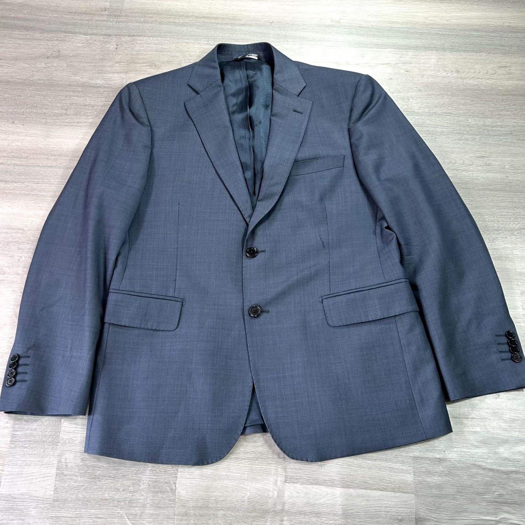 Ermenegildo Zegna Ermenegildo Zegna Suit Jacket Mens 40 Short Blue Wool Traveler Slim Fit Italy Size US 40 / EU 56 - 2 Thumbnail