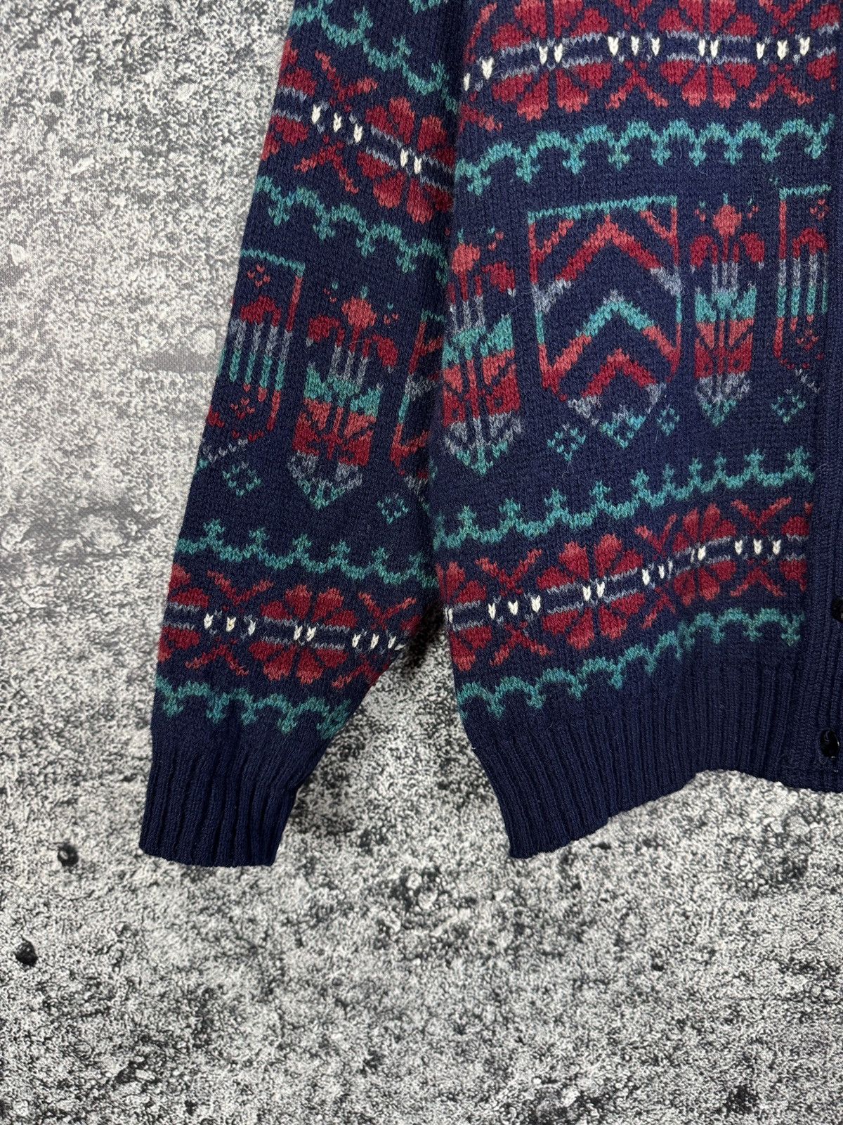 Vintage Glenugie Wool Sweater Cardigan Fair Isle Nordic Size 44 Size M / US 6-8 / IT 42-44 - 4 Thumbnail