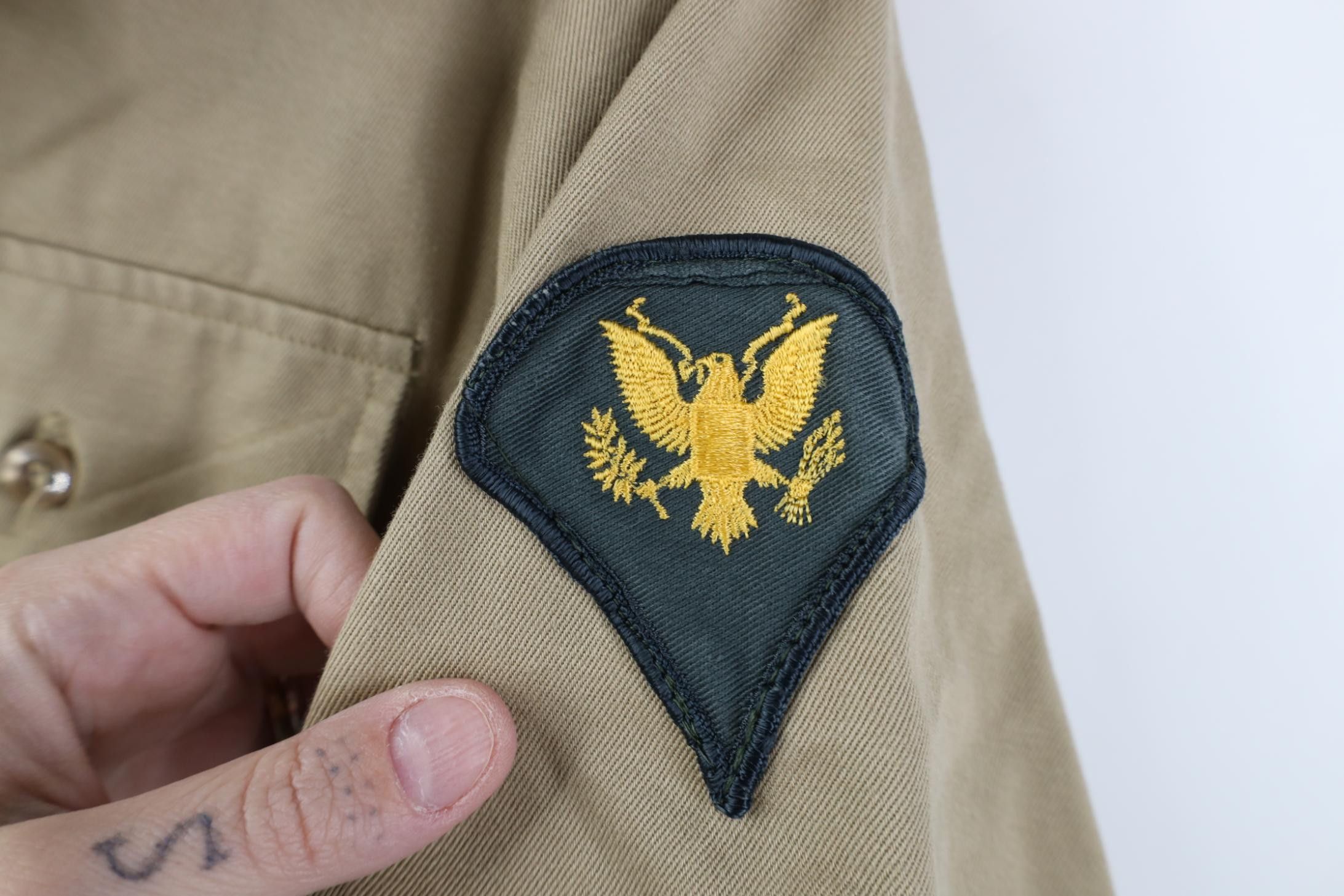 Vintage Vintage 70s Vietnam War Short Sleeve Button Shirt Khaki USA Size US S / EU 44-46 / 1 - 7 Thumbnail